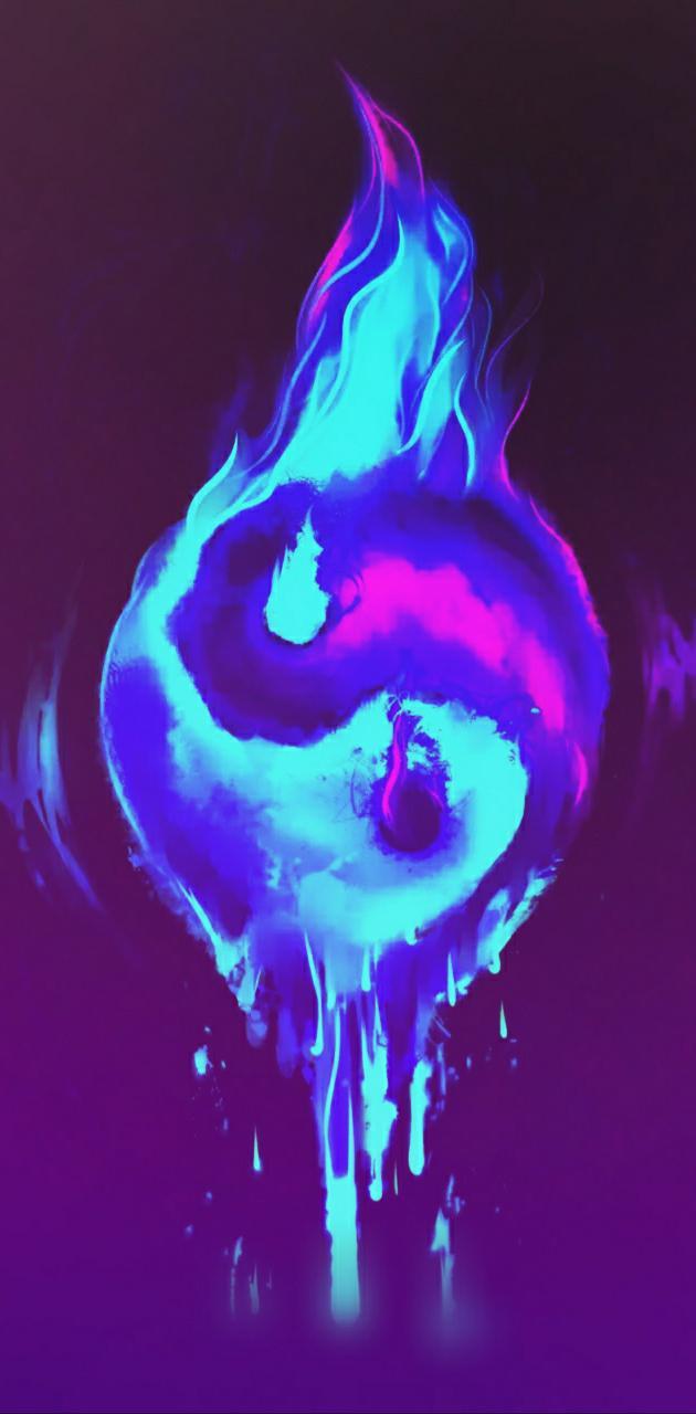 630x1280 Yin yang wallpaper