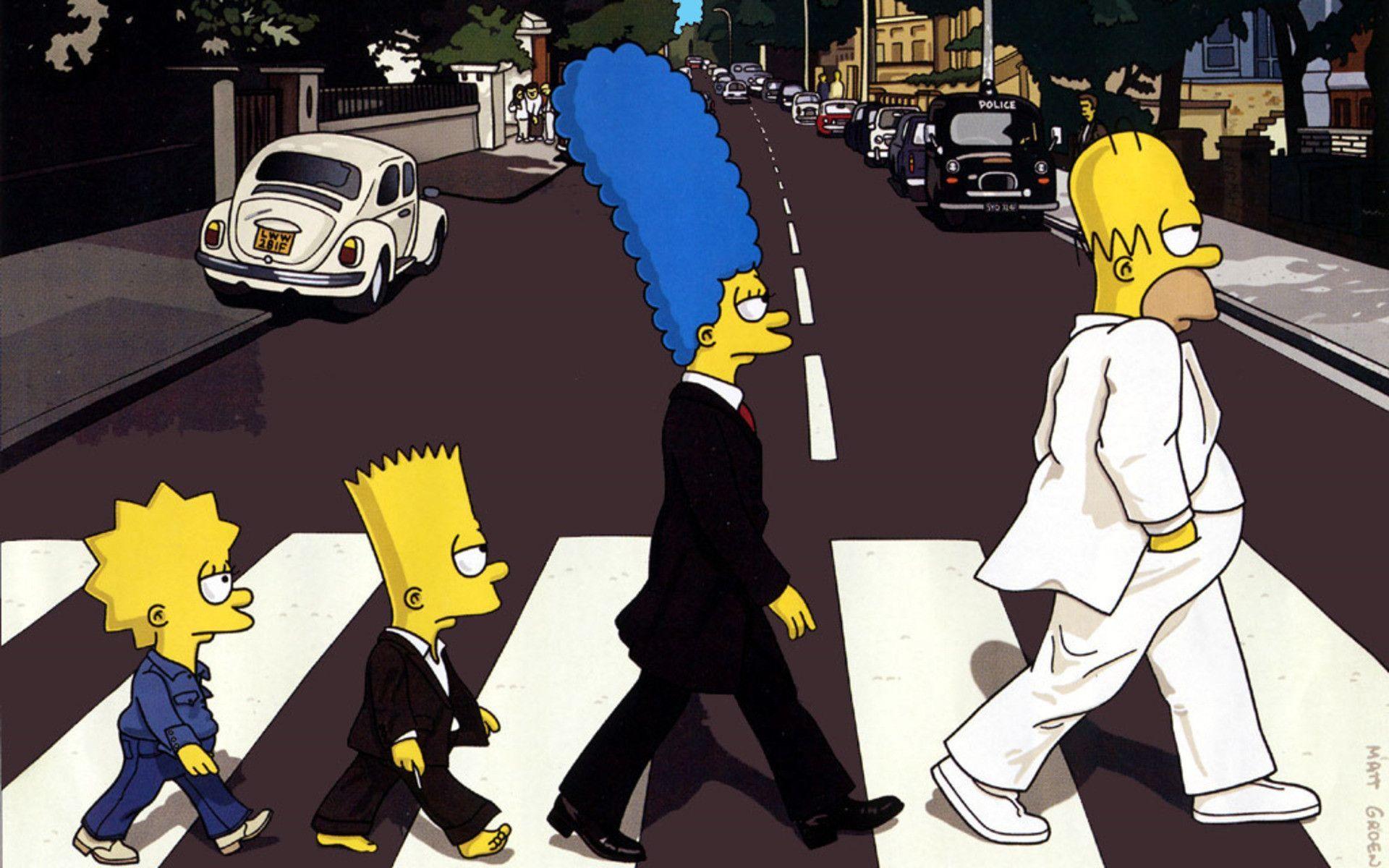 1920x1200 The Simpsons Abbey Road Wallpaper