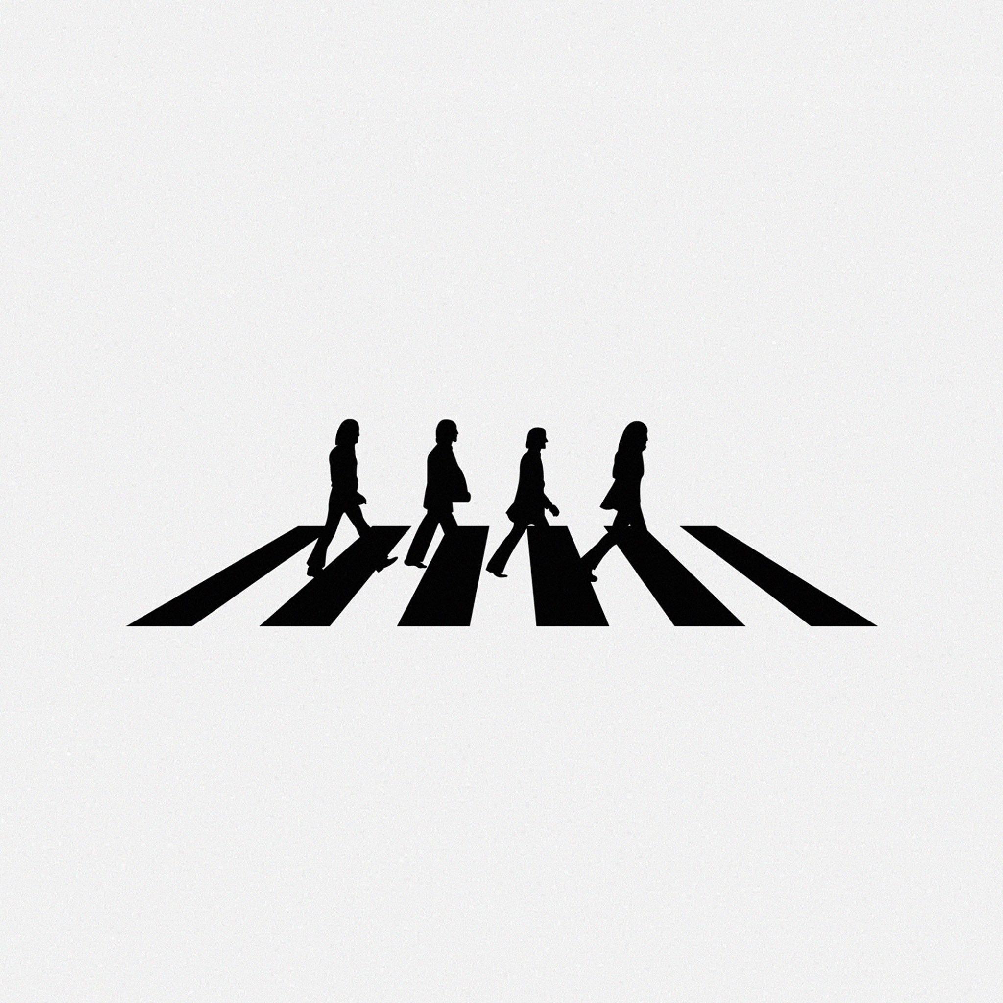 2048x2048 FREEIOS7. Beatles Abbey Road W HD IPhone IPad Wallpaper