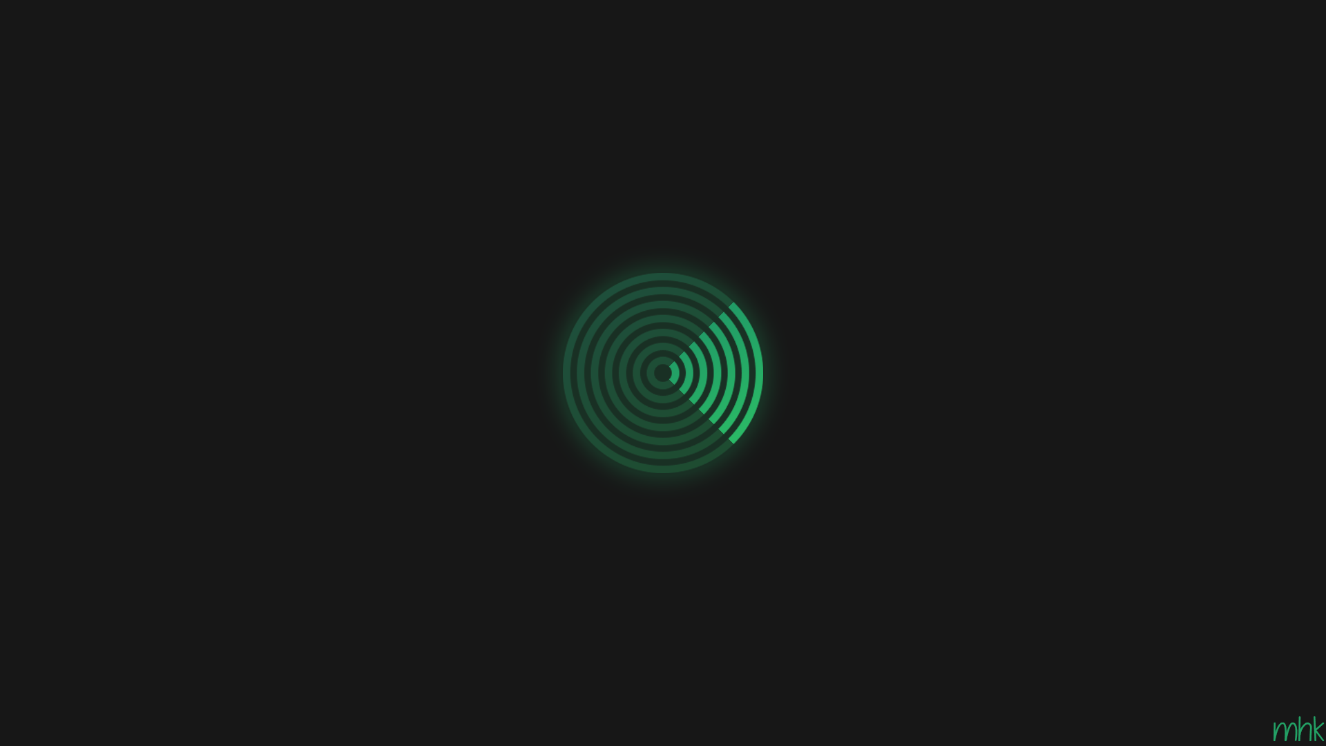 1920x1080 Minimalism Green Dark Radar Circle Simple Background Wallpaper:1920x1080
