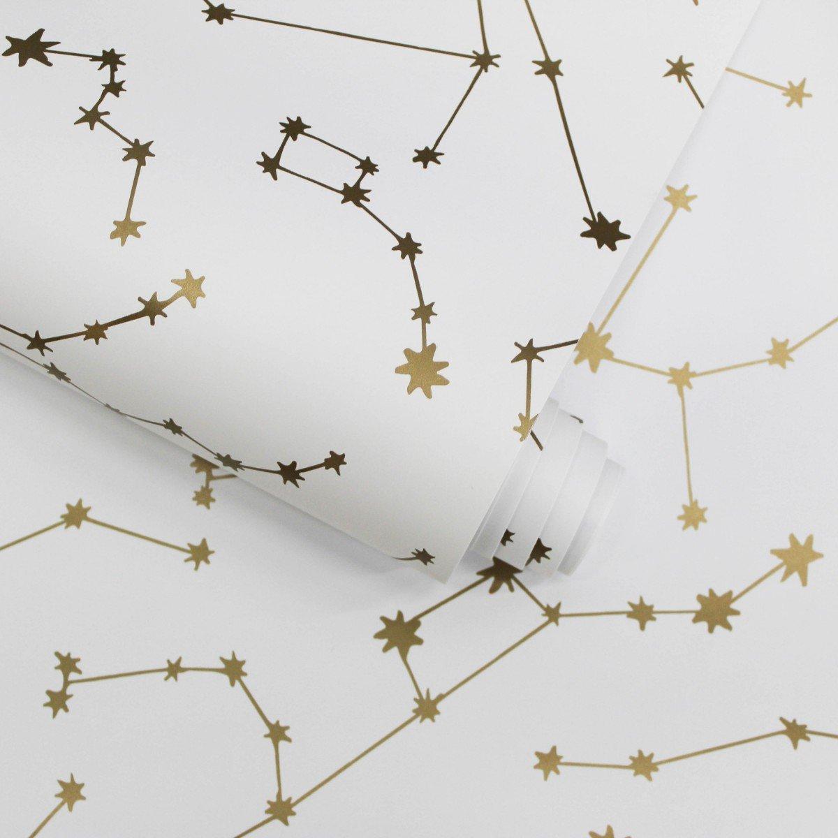 1200x1200 Constellations Self Adhesive Wallpaper In Frost