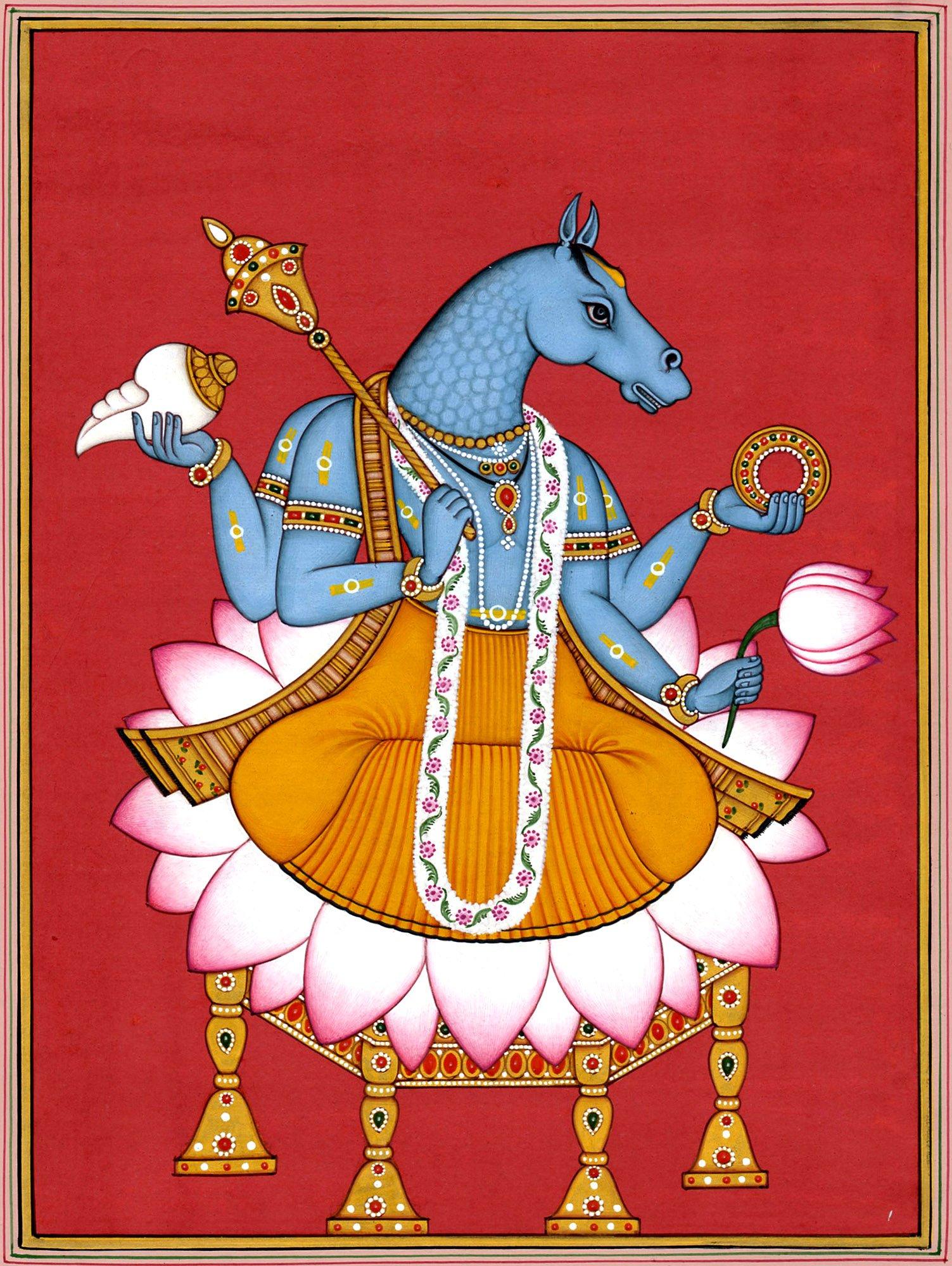 1503x2000 Lord Vishnu as Hayagriva. Exotic India Art