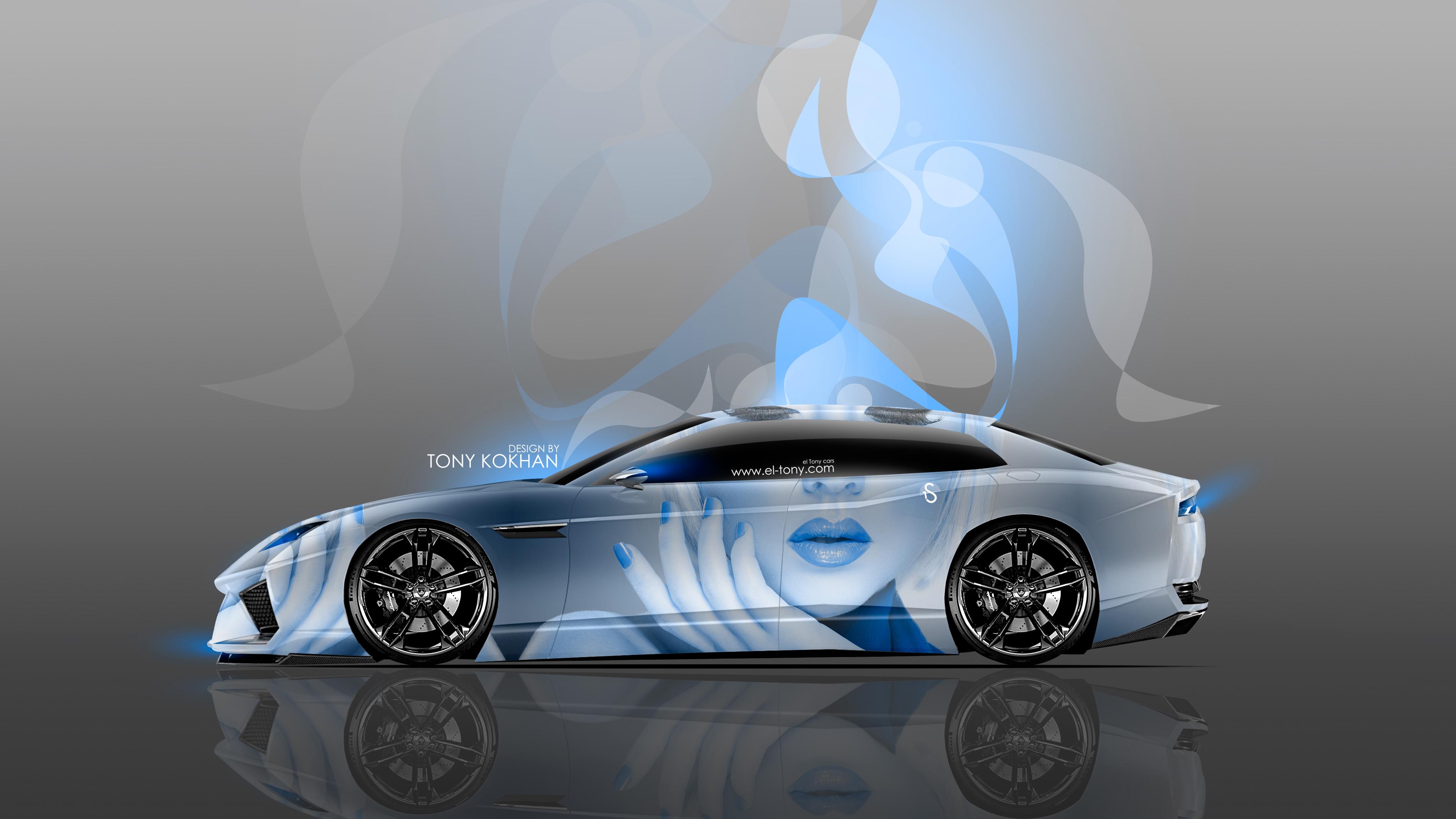 3840x2160 4K Lamborghini Estoque Glamour Girl Aerography Car 2014 el Tony
