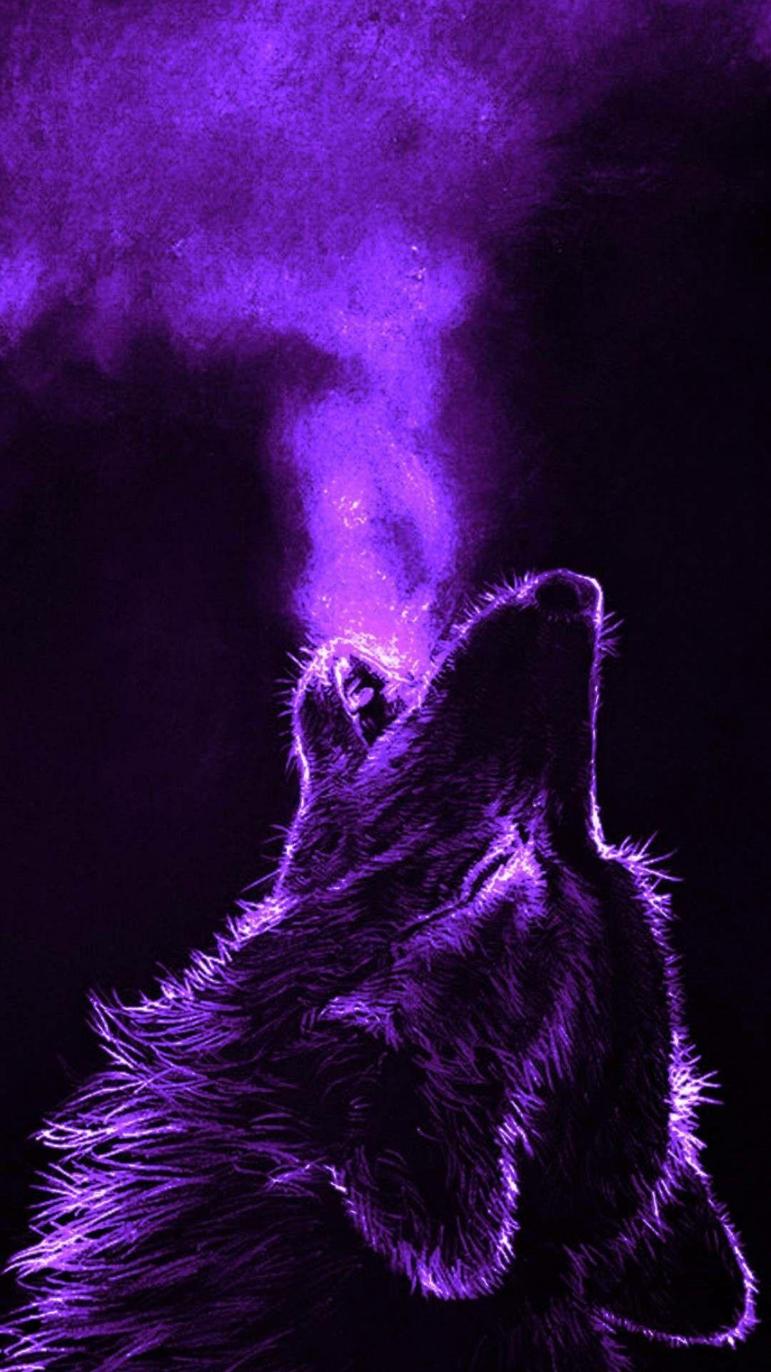 1080x1920 Purple Wolf. Wolf wallpaper, Purple wallpaper iphone, Dark purple wallpaper