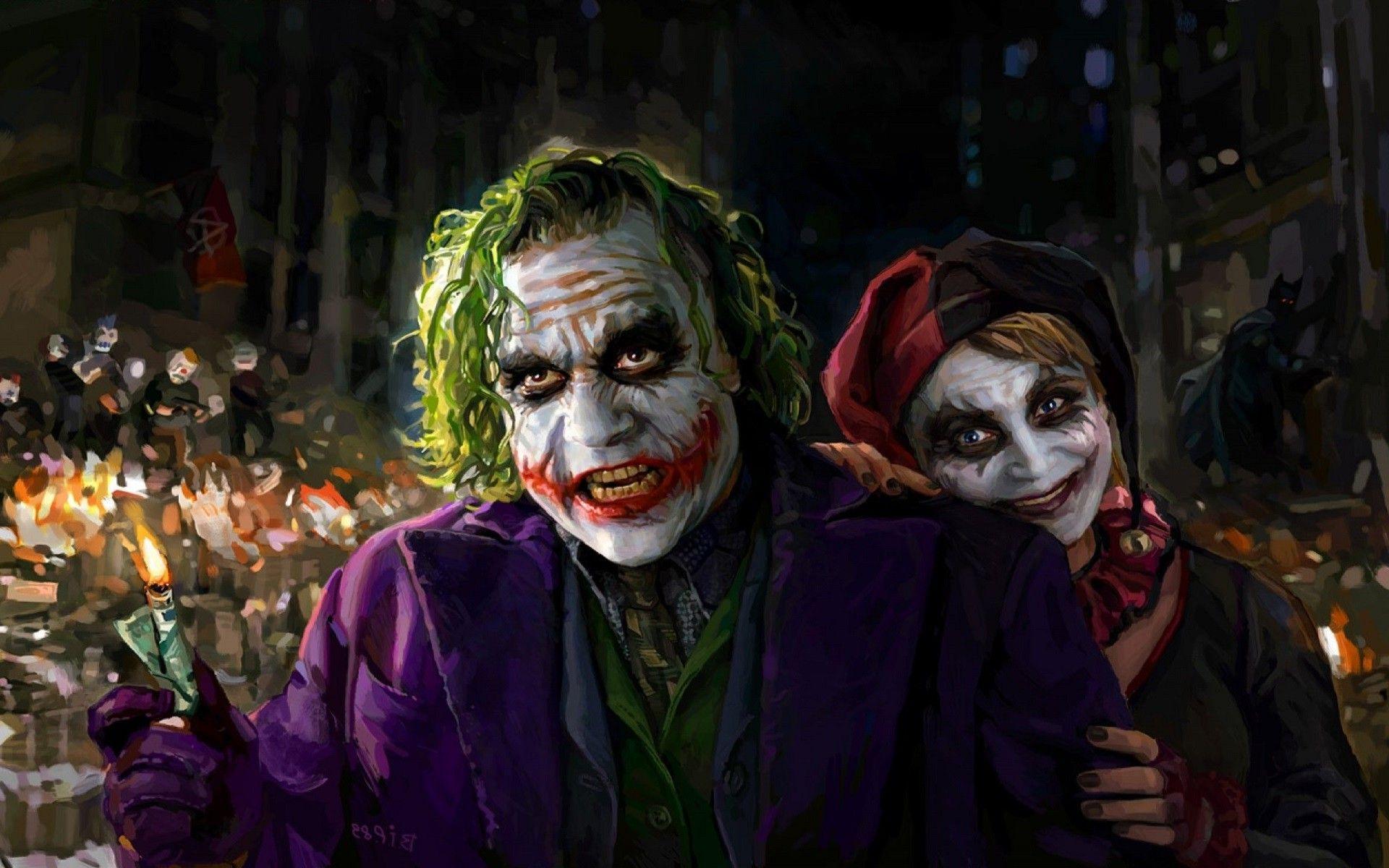 1920x1200 Harley Quinn, Joker, DC Comics, Artwork, Batman Wallpaper HD