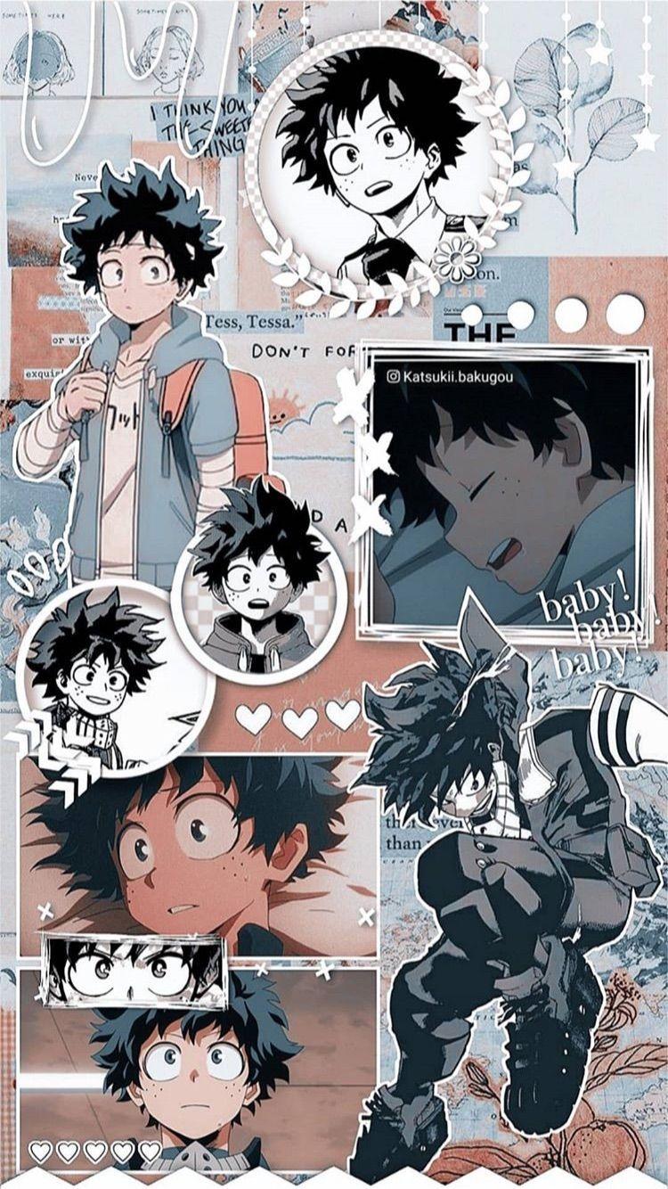 750x1334 Cute Aesthetic Deku Wallpaper