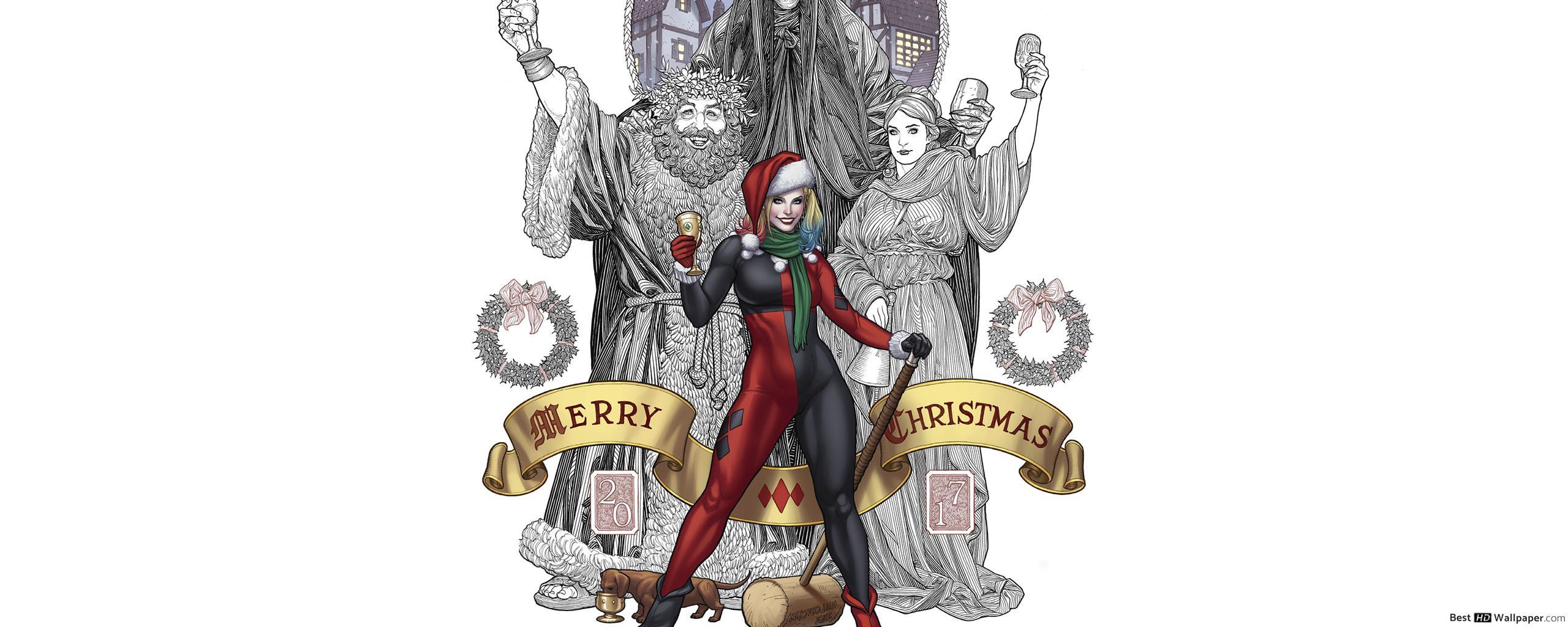 2560x1024 Harley Quinn HD wallpaper download