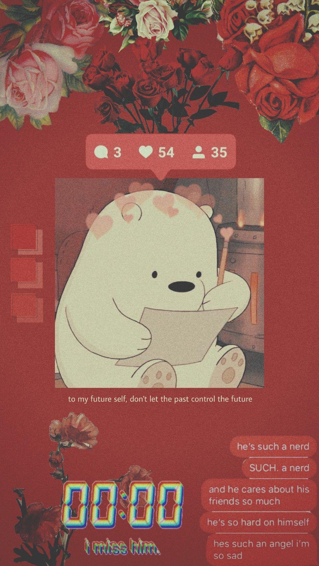 1080x1916 Ice Bear Aesthetic Wallpaper