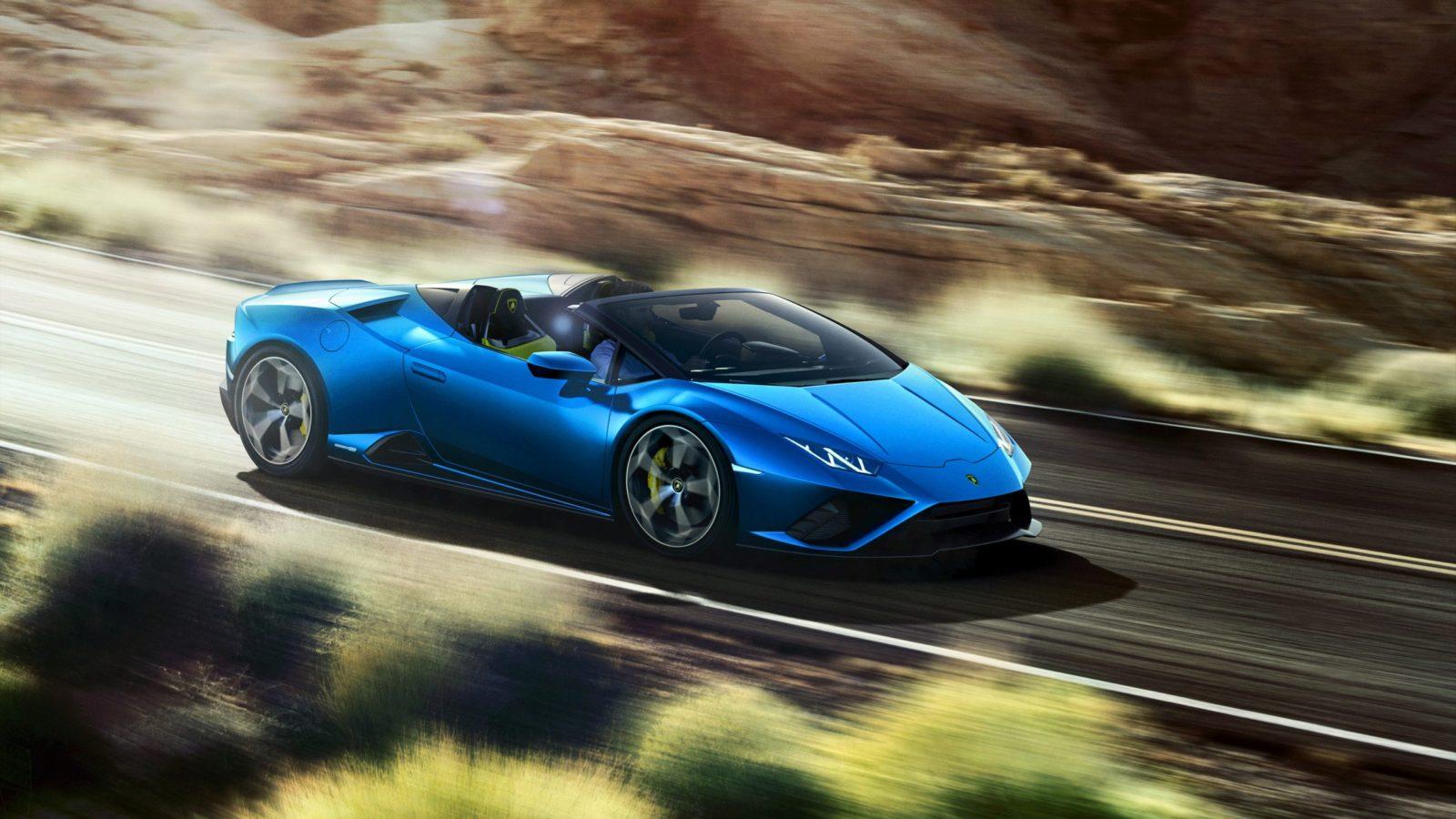 1600x900 Lamborghini Huracan EVO RWD Spyder Wallpaper