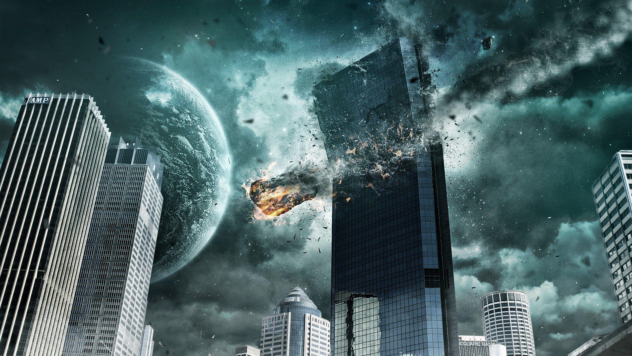 2560x1440 meteorite crash digital art 2560 x 1440 wallpaper. ololoshenka