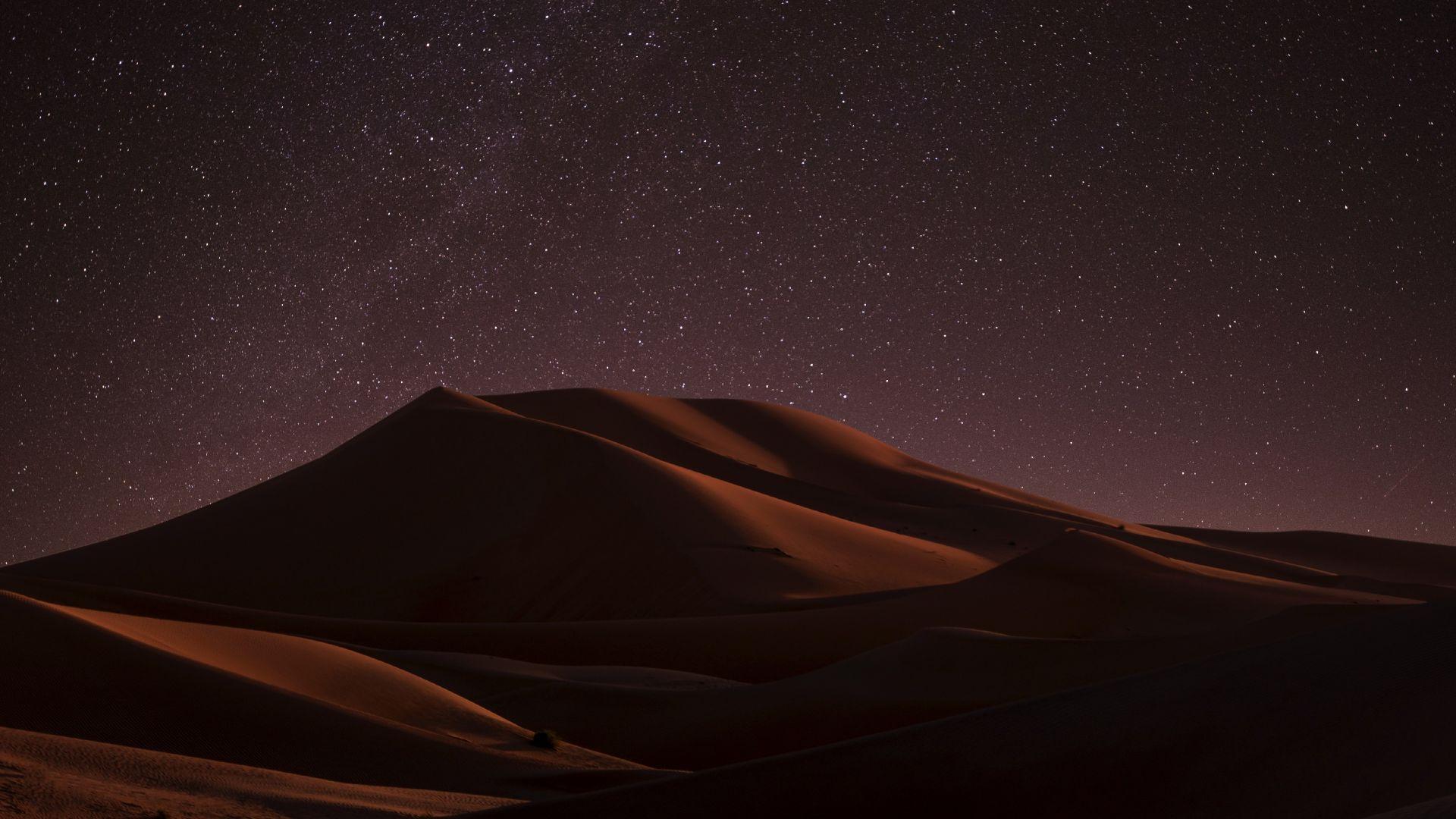 1920x1080 Desktop wallpaper desert, nighttime, stars, skyline, HD image, picture, background, 0a6360