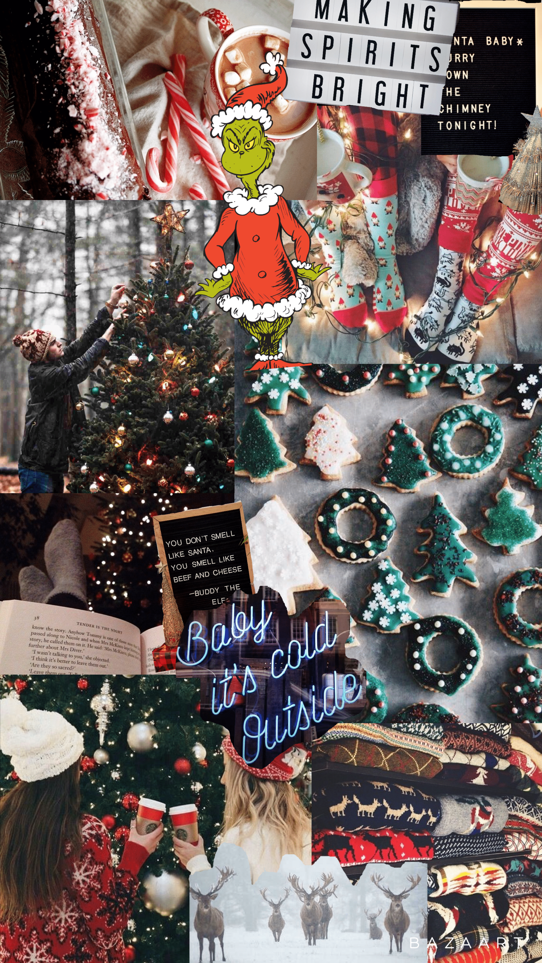 1836x3264 Aesthetic Christmas Elf Wallpaper
