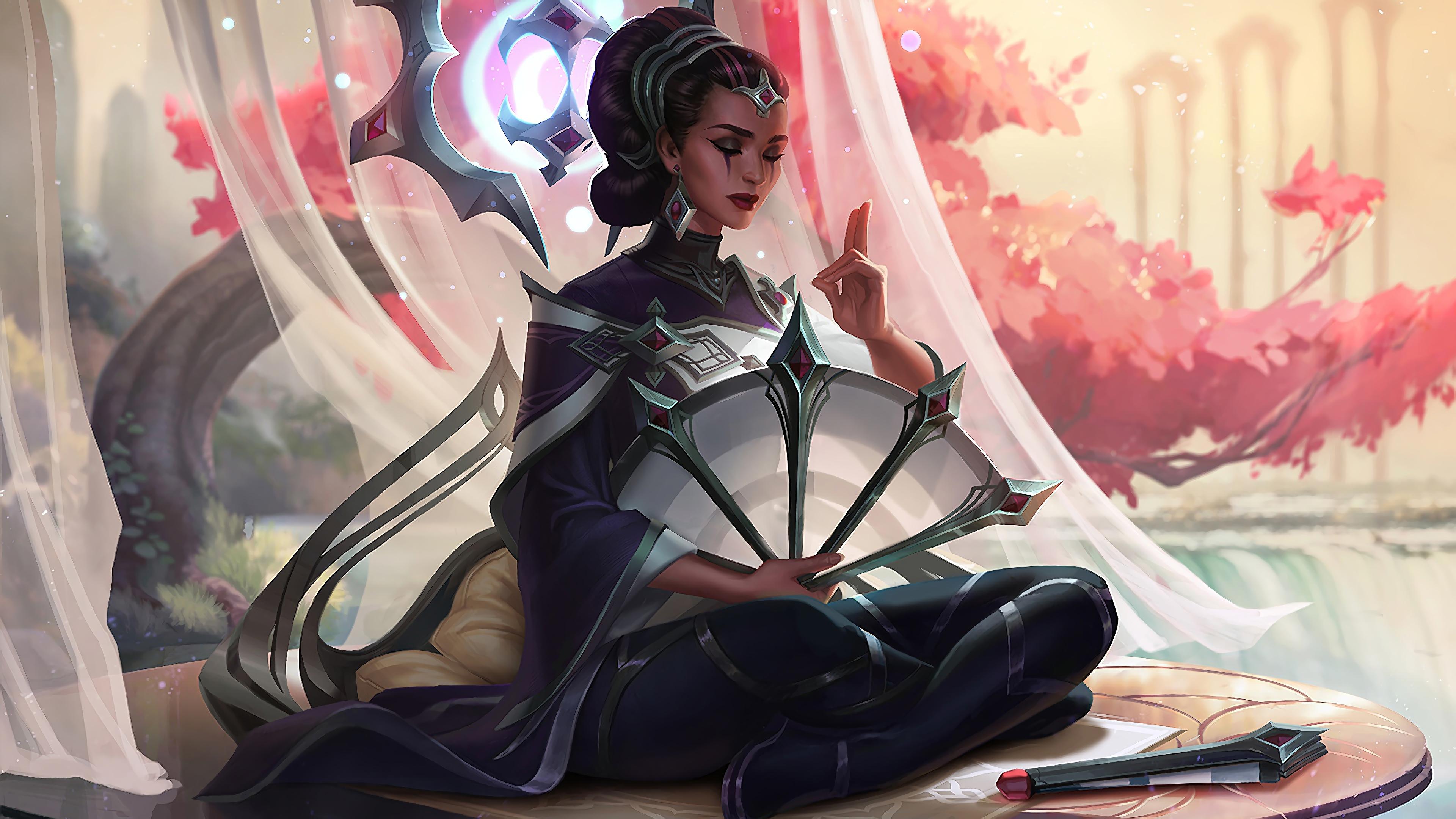 3840x2160 Wallpaper 4k Traditional Karma LoL Splash Art League of Legends Wallpaper