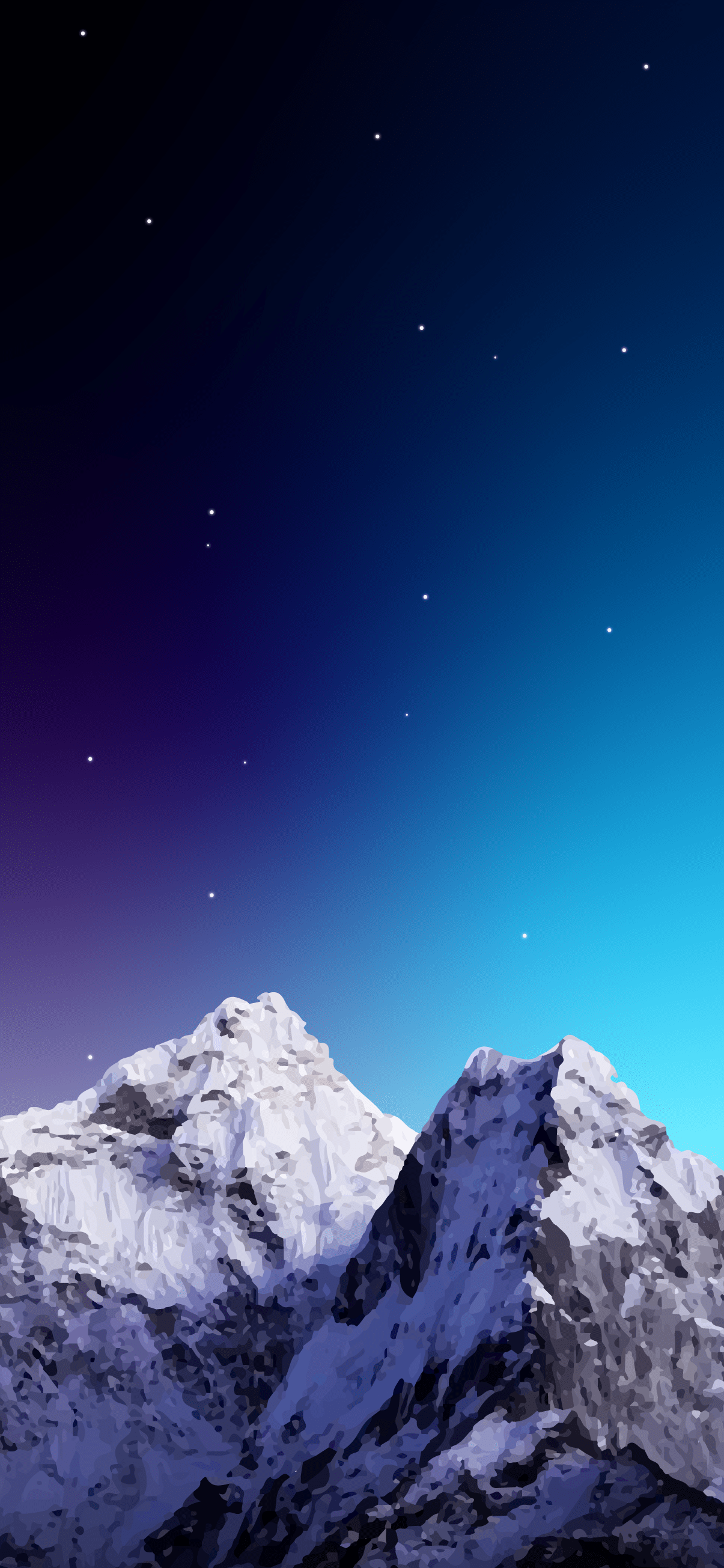 1205x2609 NEPAL MOUNTAIN ILLUSTRATION WALLPAPER 4K