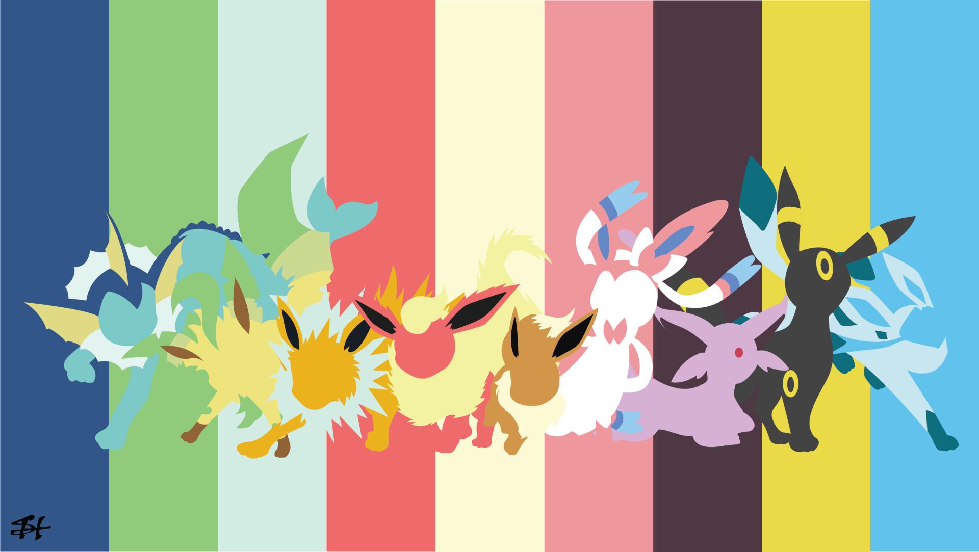 1920x1083 1920x Flareon Umbreon Espeon Glaceon Leafeon Sylveon Eevee Evolution Background