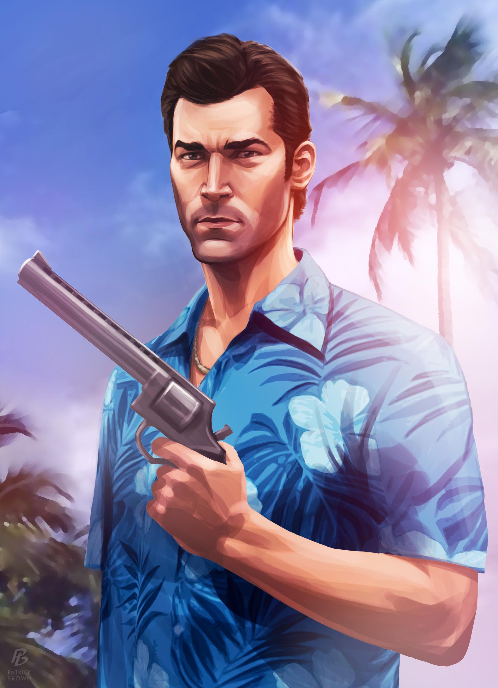1654x2283 Grand Theft Vice City Video Game Background For Free Vice City Fan Art HD Wallpaper