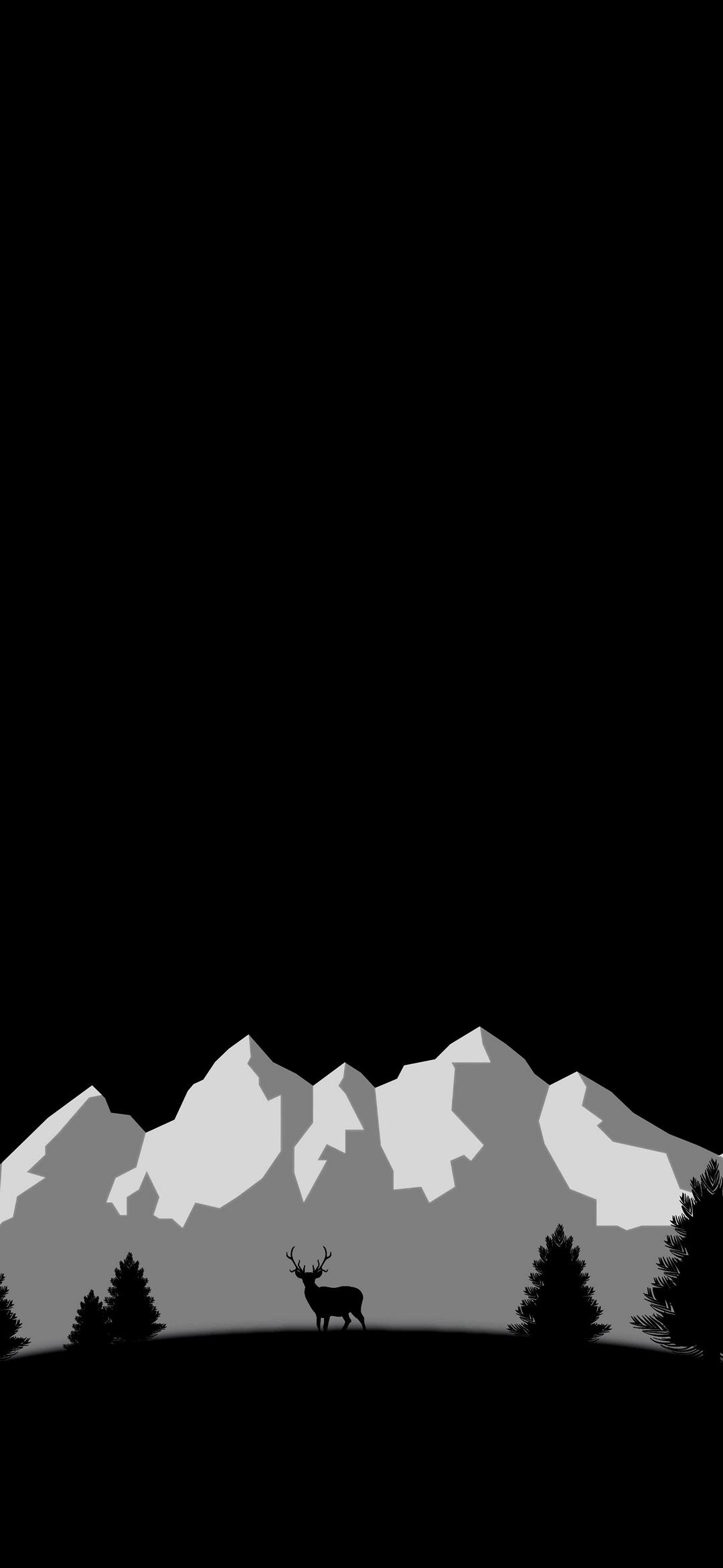 1080x2340 Black Clean Minimal Android Wallpaper Download Free