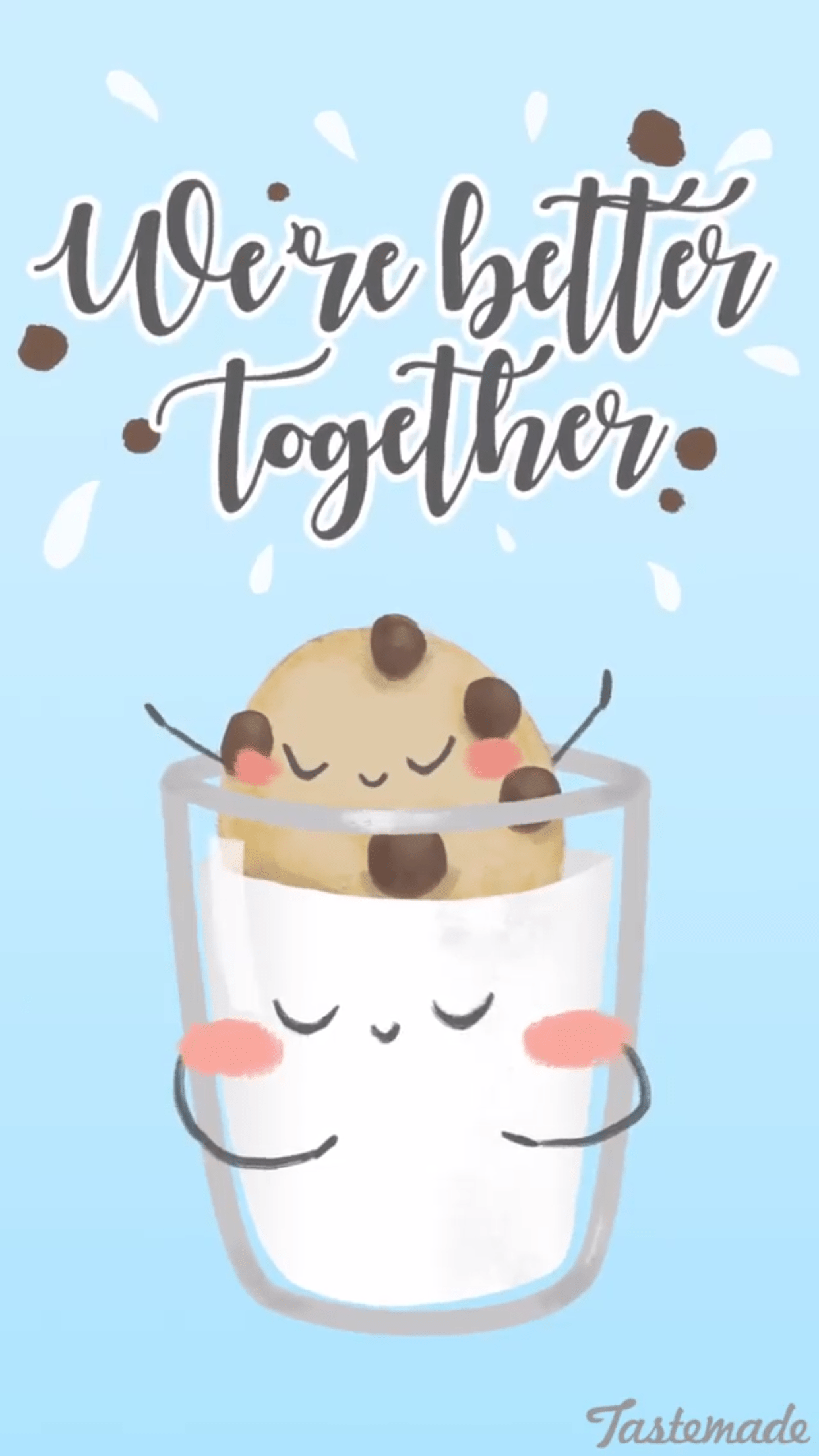 1242x2208 Aesthetic Milk And Cookies Wallpaper