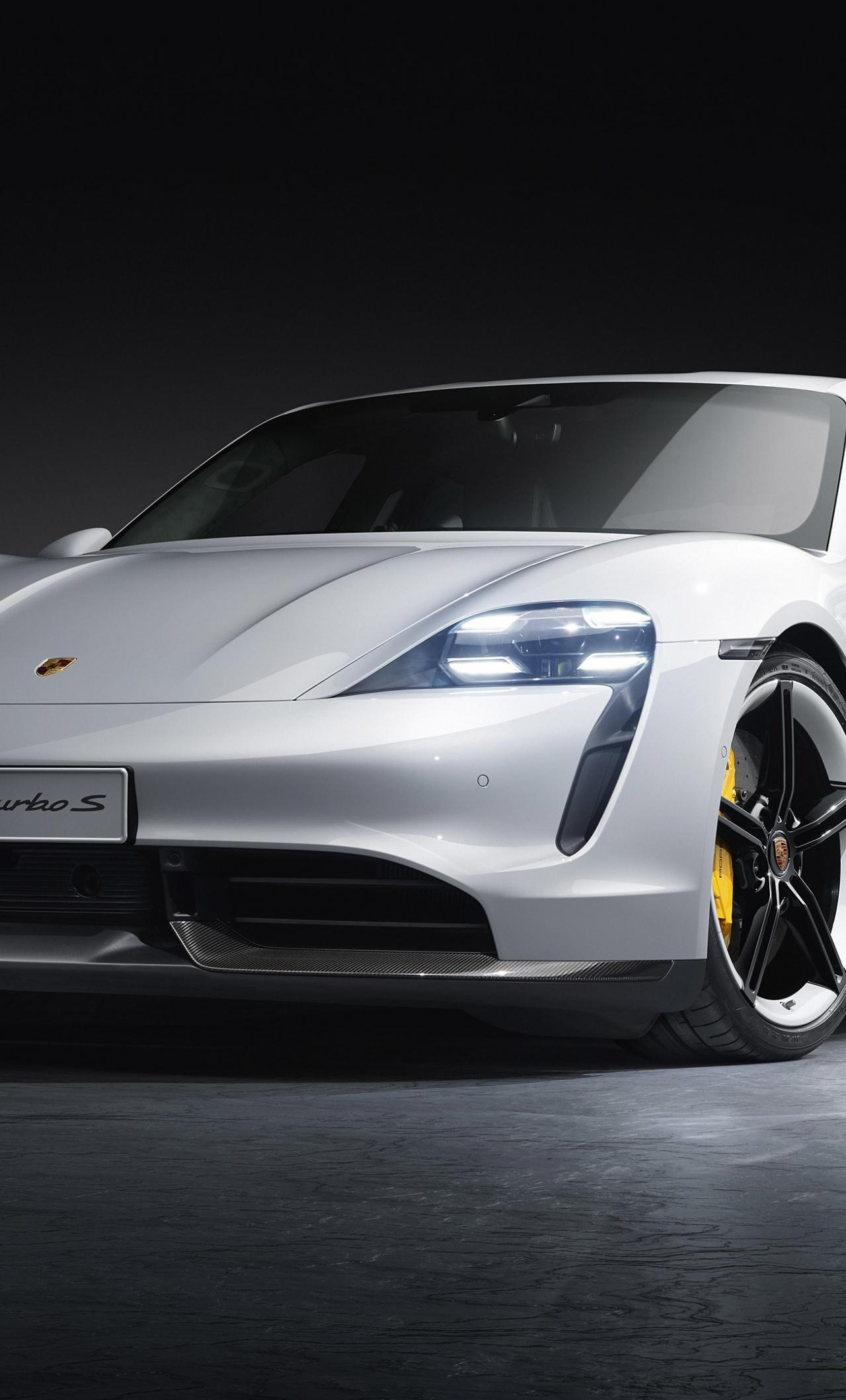 1280x2120 Download 1280x2120 Wallpaper White, Front View, Porsche Taycan Turbo S, Iphone 6 Plus, 1280x2120 HD Image, Background, 23920