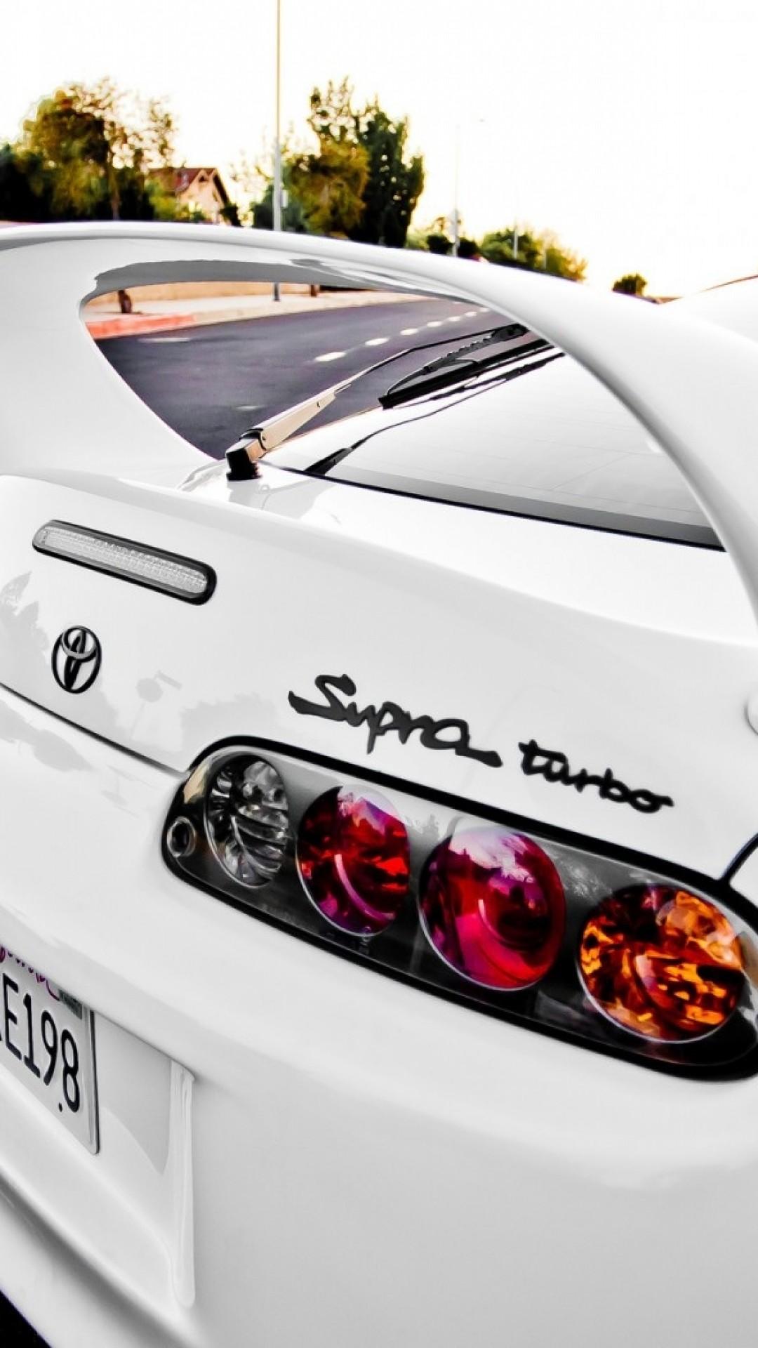1080x1920 Wallpaper Toyota, Supra, White, Lights, Turbo, Street Wallpaper iPhone X HD Wallpaper