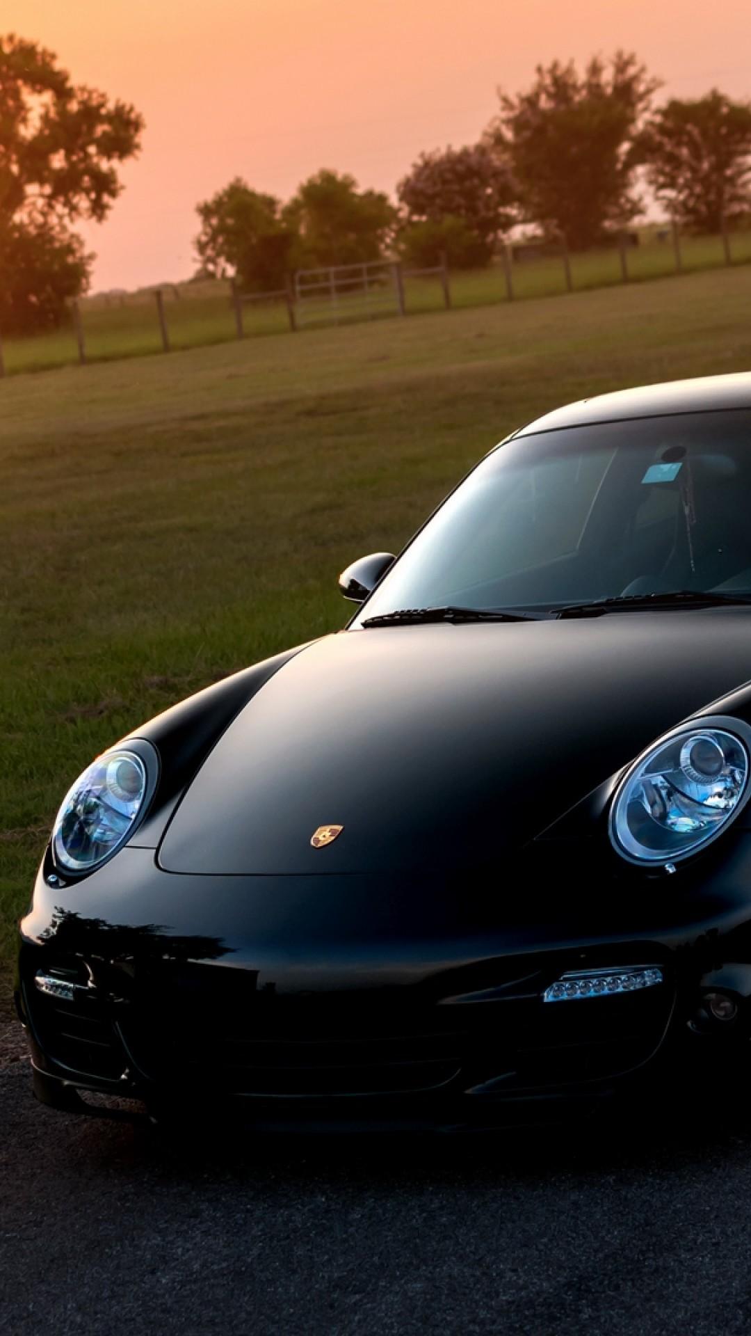 1080x1920 Porsche 911 Turbo Black HD Wallpaper iPhone 6 / 6S Plus