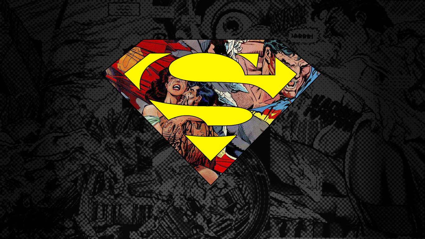 1366x768 Superman Logo DC Comics Wallpaper and Background Imagex768
