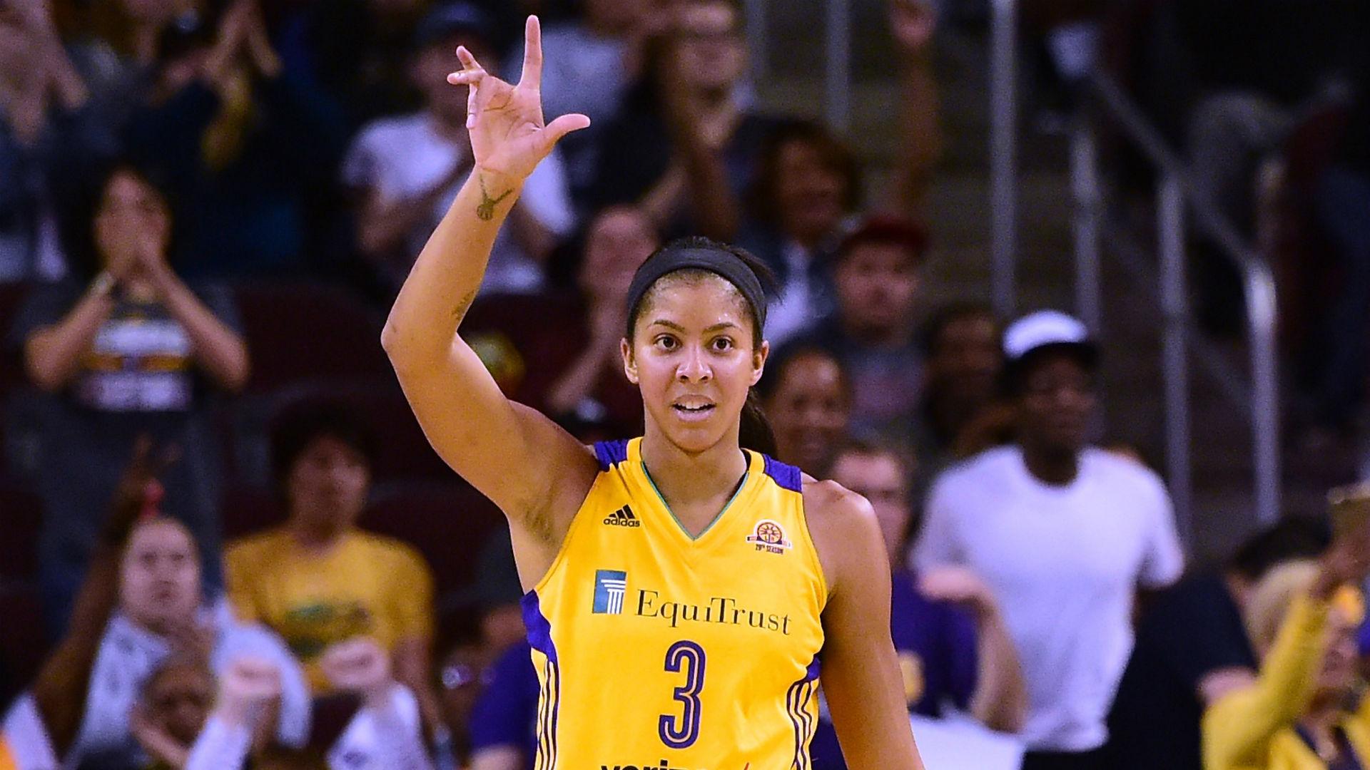 1920x1080 NBA All Star Weekend 2017: Candace Parker Knocks Down 3 Point Shot Barefoot For Sager Strong Foundation