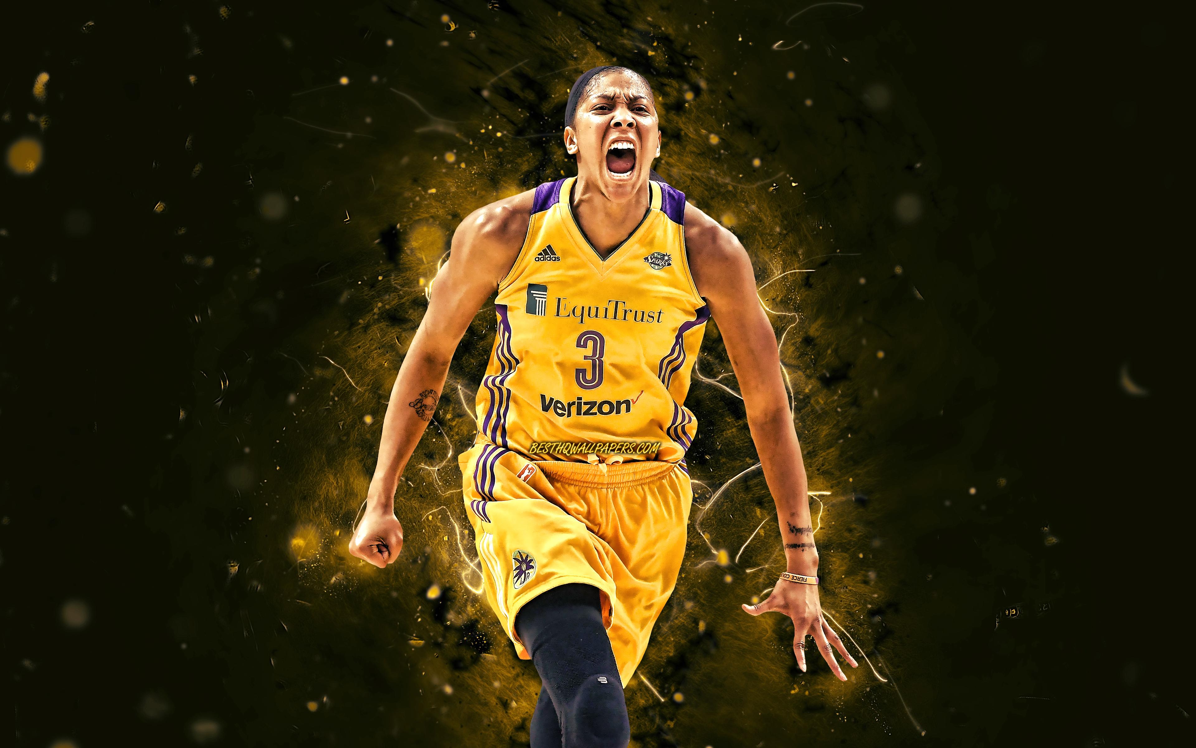 3840x2400 Download wallpaper Candace Parker, 4k, yellow neon lights, Chicago Sky, WNBA, basketball, Candace Nicole Parker, creative, Candace Parker Chicago Sky, Candace Parker 4K for desktop with resolution 3840x2400. High Quality HD picture