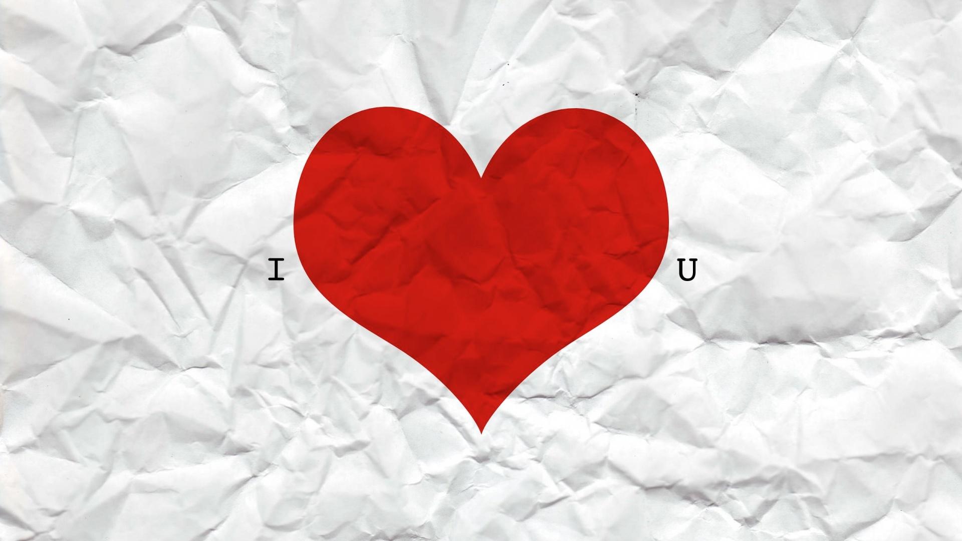 1920x1080 i heart u desktop PC and Mac wallpaper