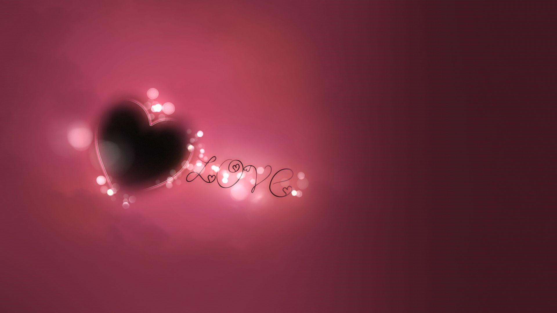 1920x1080 Download Wallpaper 1920x1080 Heart, Inscription, Love, Glow Full