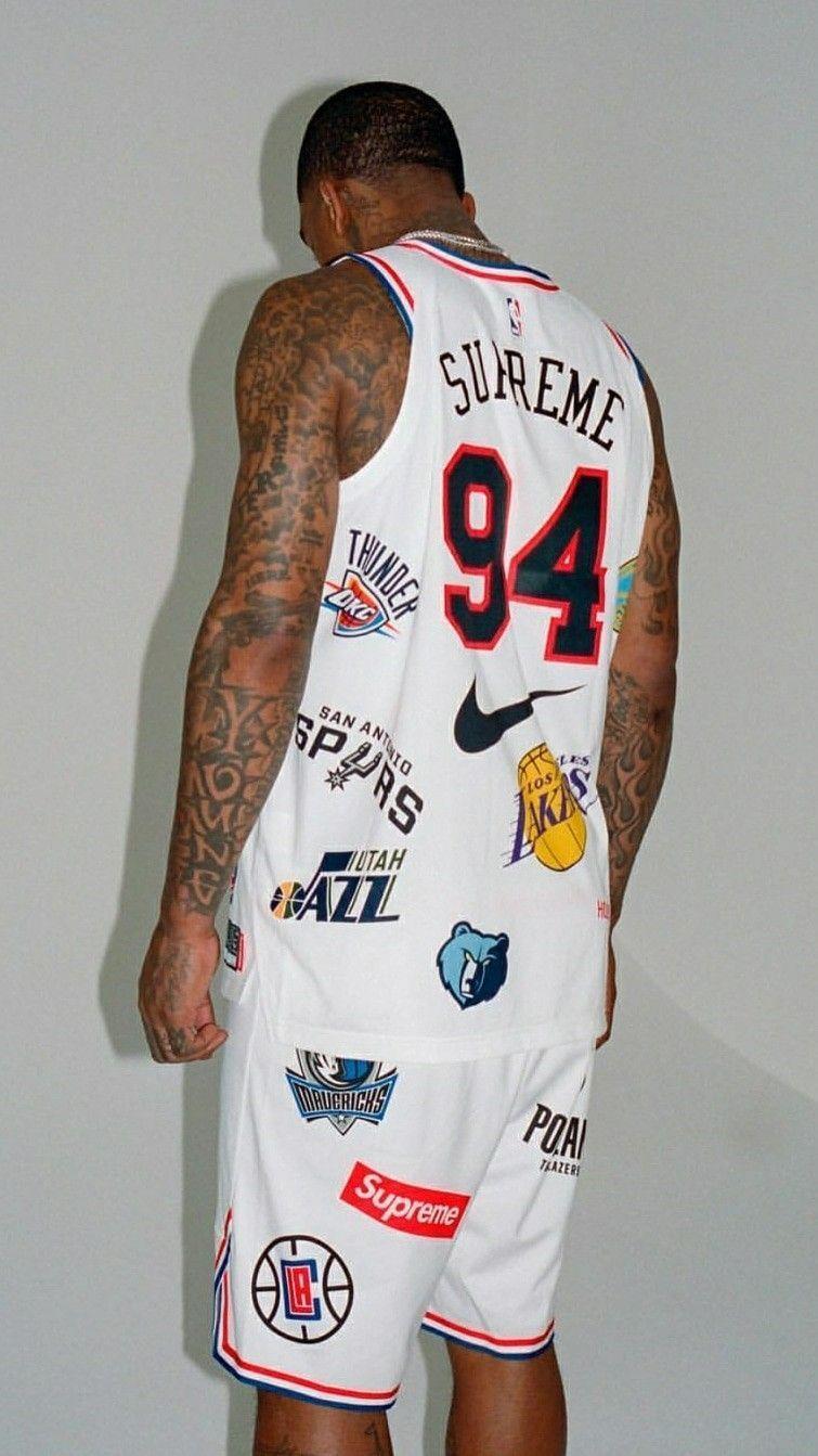 755x1343 Supreme Basketball Wallpaper