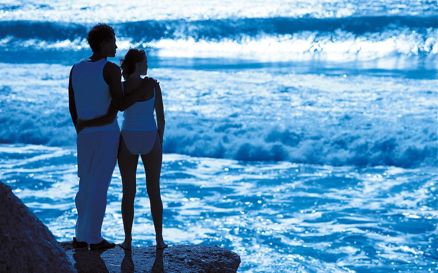 1440x900 hot couple wallpaper, people on beach, people in nature, photograph, honeymoon, romance