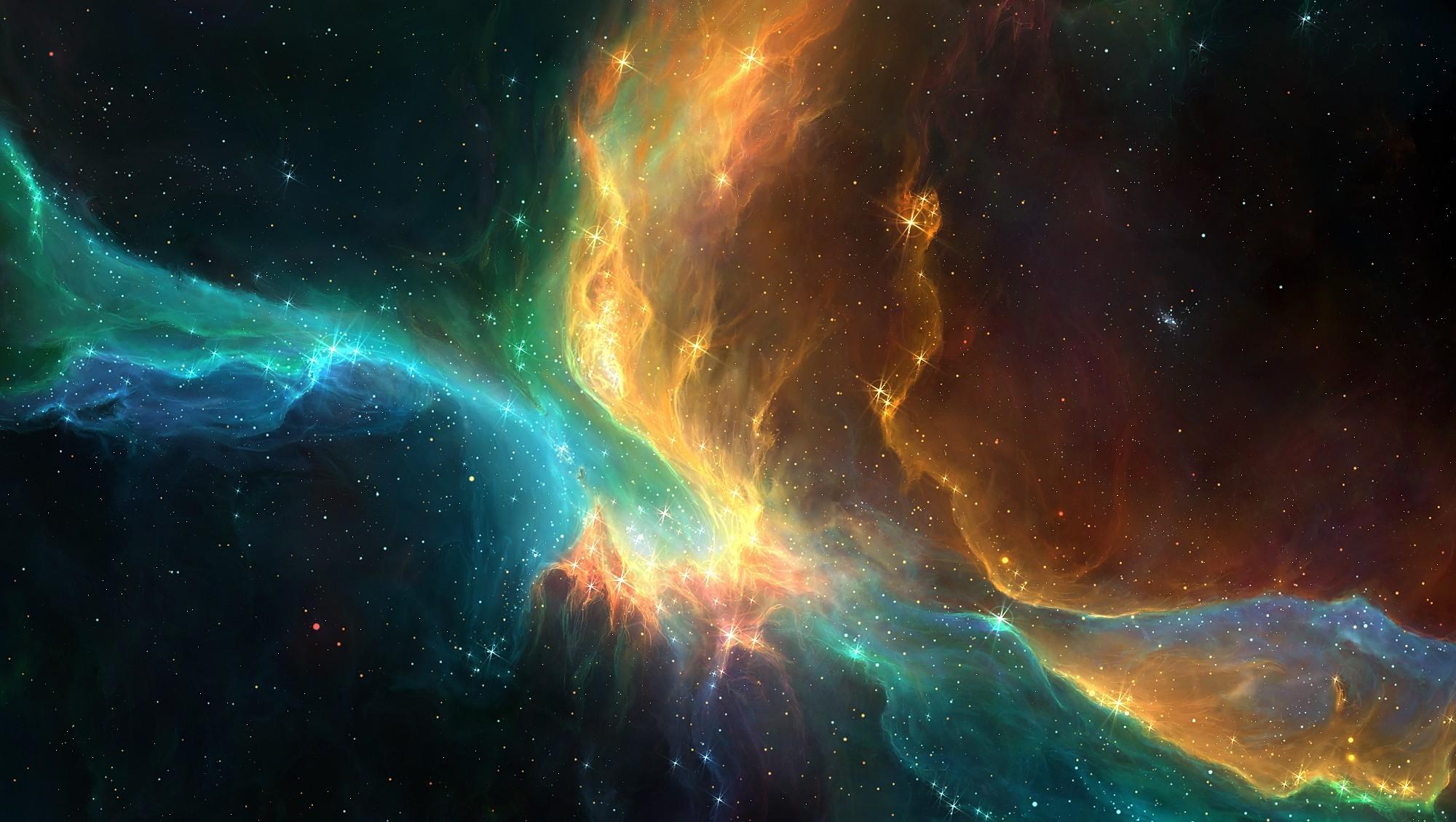 2000x1129 space colorful galaxy stars artwork fantasy art digital art nebula planet tylercreatesworlds space art wallpaper