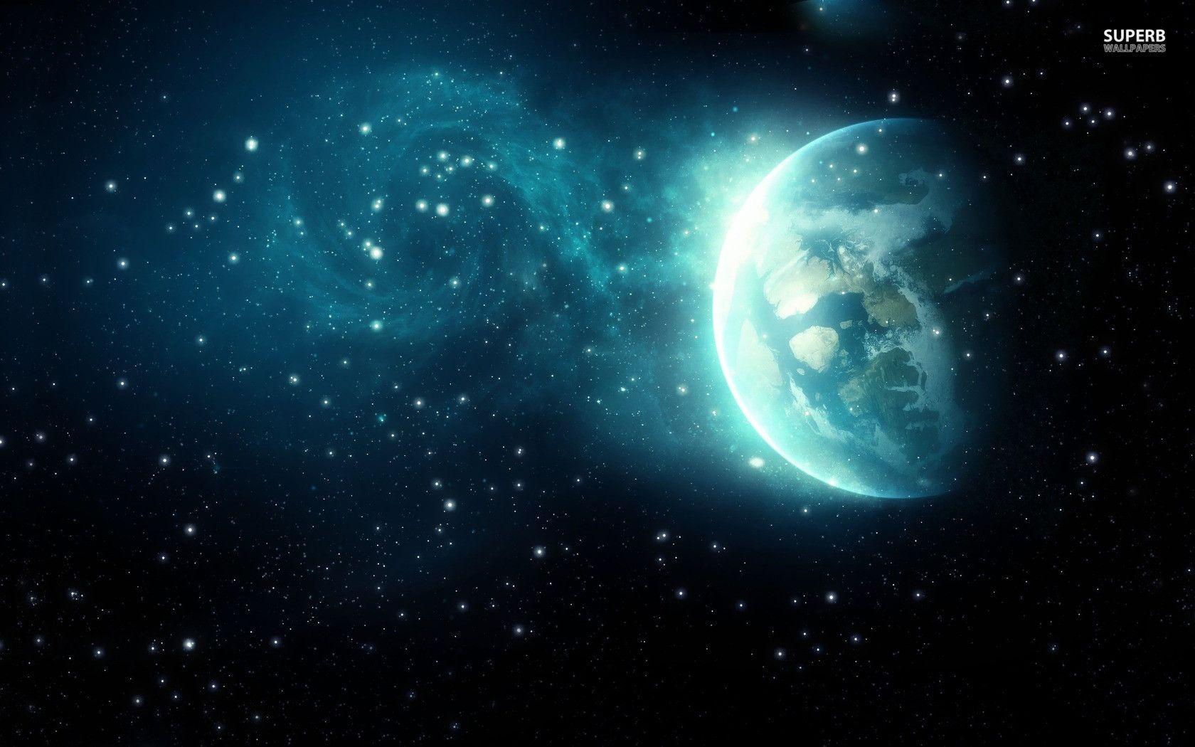 1680x1050 Blue Space Wallpaper