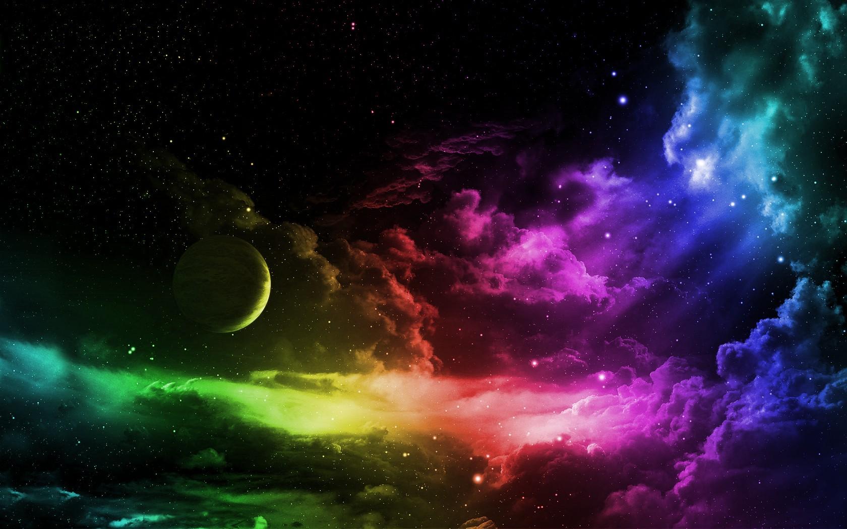 1680x1050 Space Stars Planet Colorful Sky Space Art Digital Art 1680x1050 UHD Wallpaper. Walldump HD and UHD Wallpaper