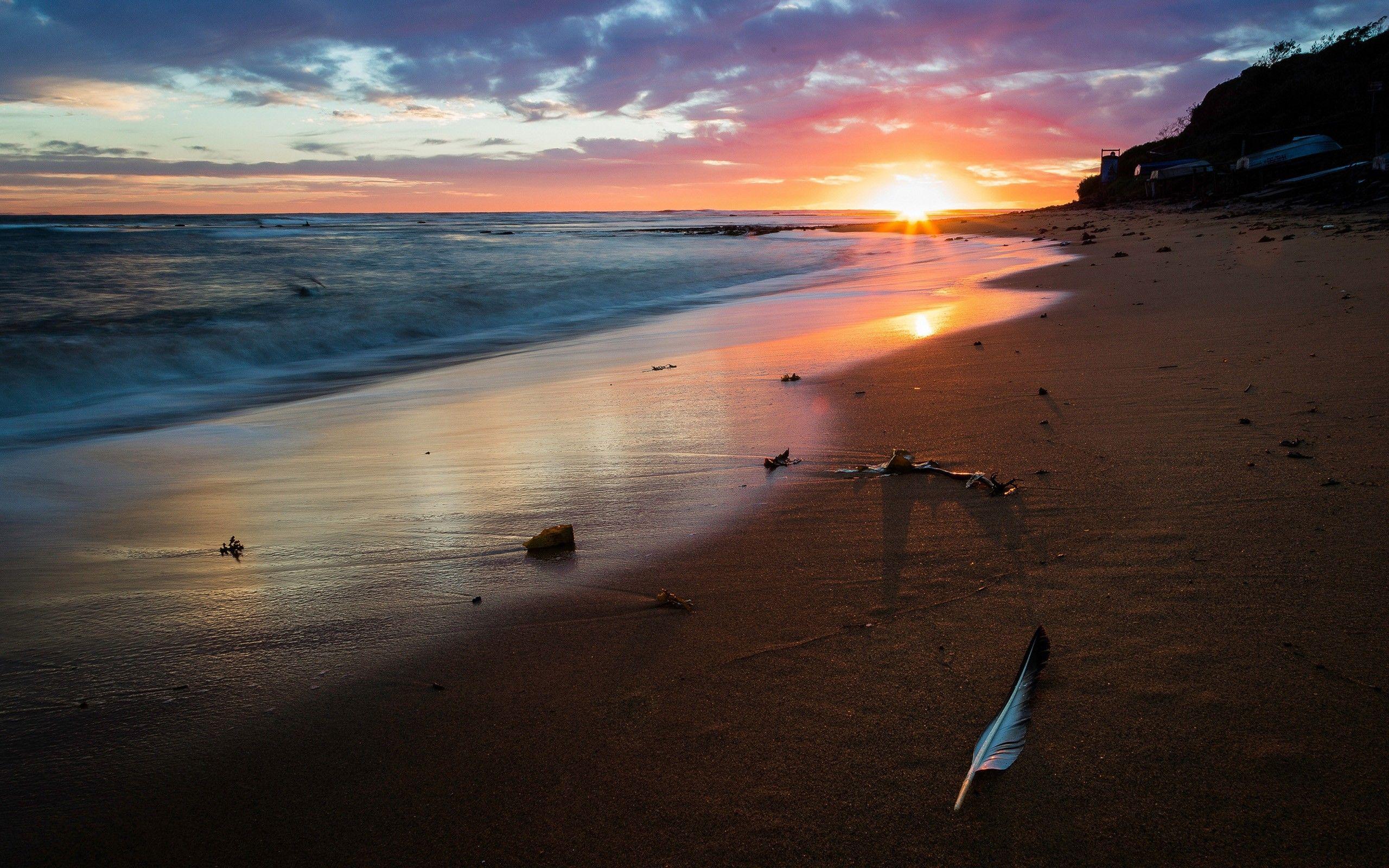 2560x1600 Daily Wallpaper: Beach Sunset. I Like To Waste My Time