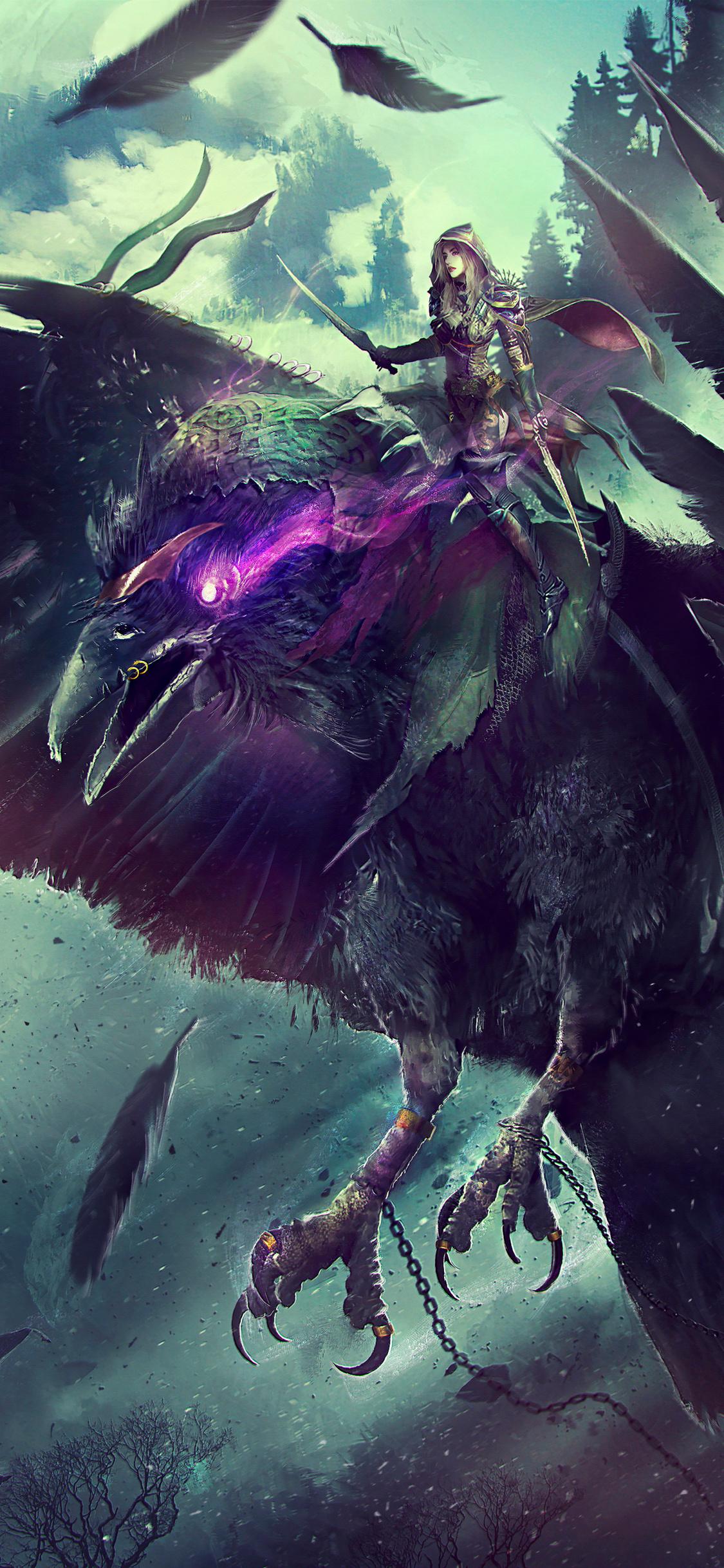 1125x2436 World Of Warcraft Raven Fantasy 4k iPhone XS, iPhone iPhone X HD 4k Wallpaper, Image, Background, Photo and Picture