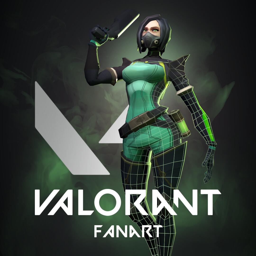 1080x1080 Valorant / Fanart 3D Lowpoly Viper, Théo Saragas