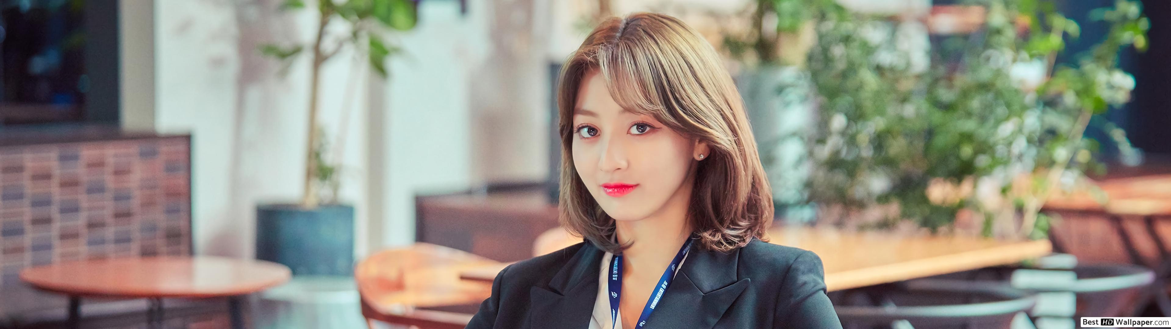 3840x1080 Gorgeous 'Jihyo' From Twice (K Pop Band) HD Wallpaper Download