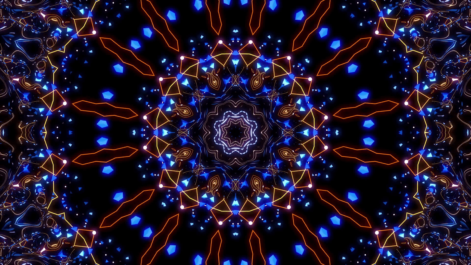 1920x1080 Psychedelic Pulsing Kaleidoscope Tribal Abstract Background Motion