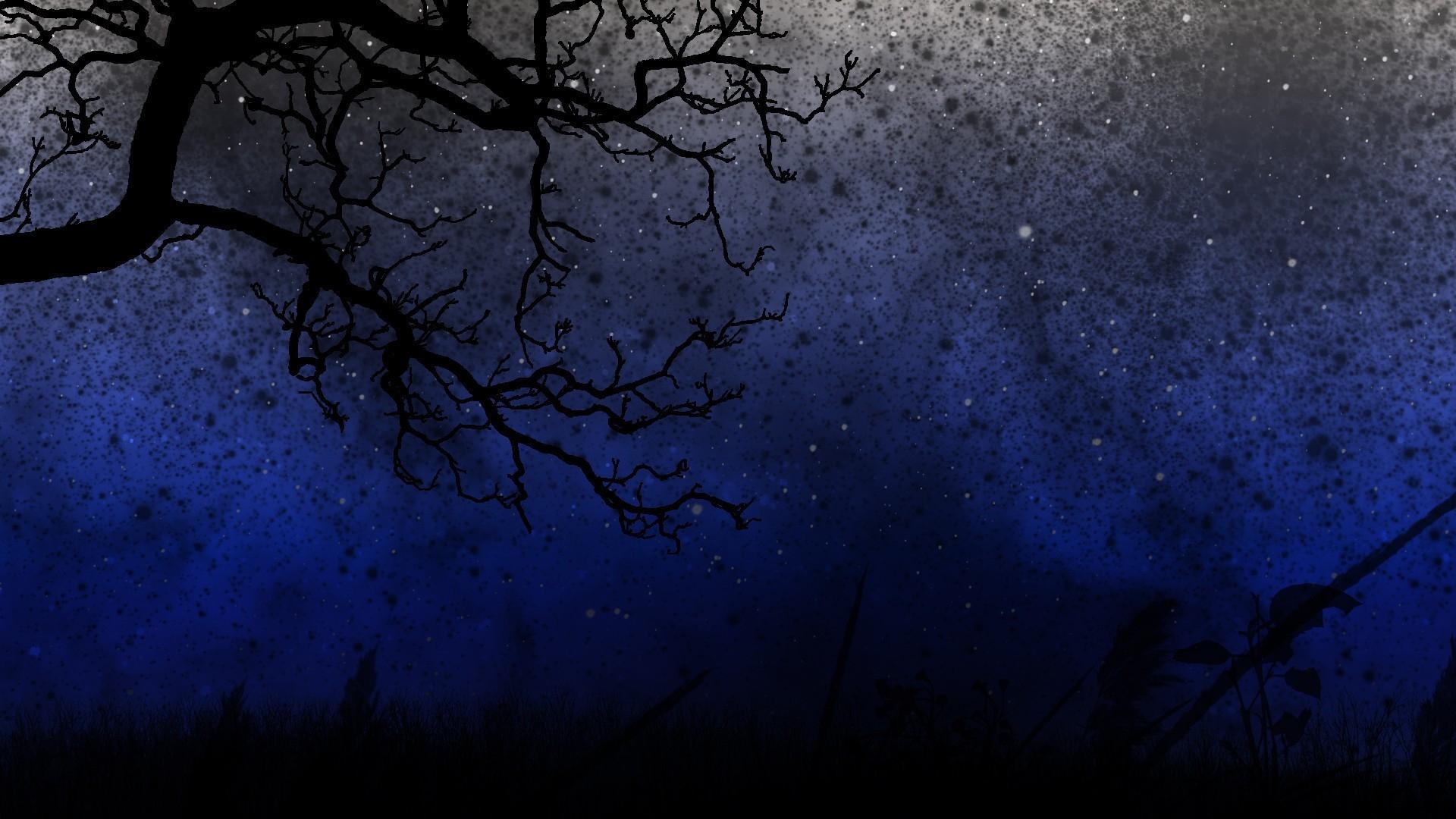 1920x1080 Download 1920x1080 HD Wallpaper night sky tree art, Desktop Background HD