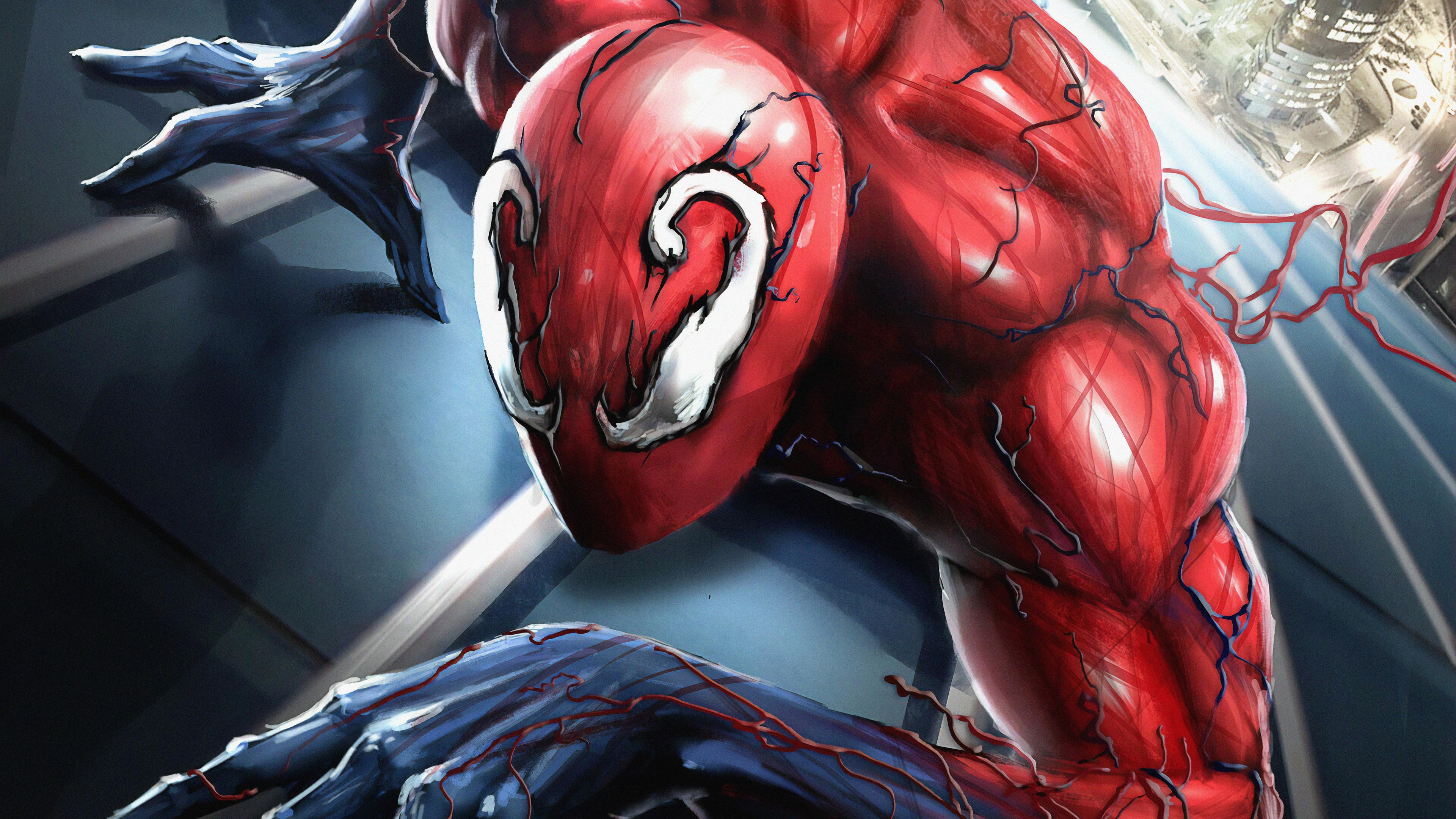 3840x2160 Spider Man, Carnage, Symbiote, Marvel, 4K Wallpaper HD Wallpaper