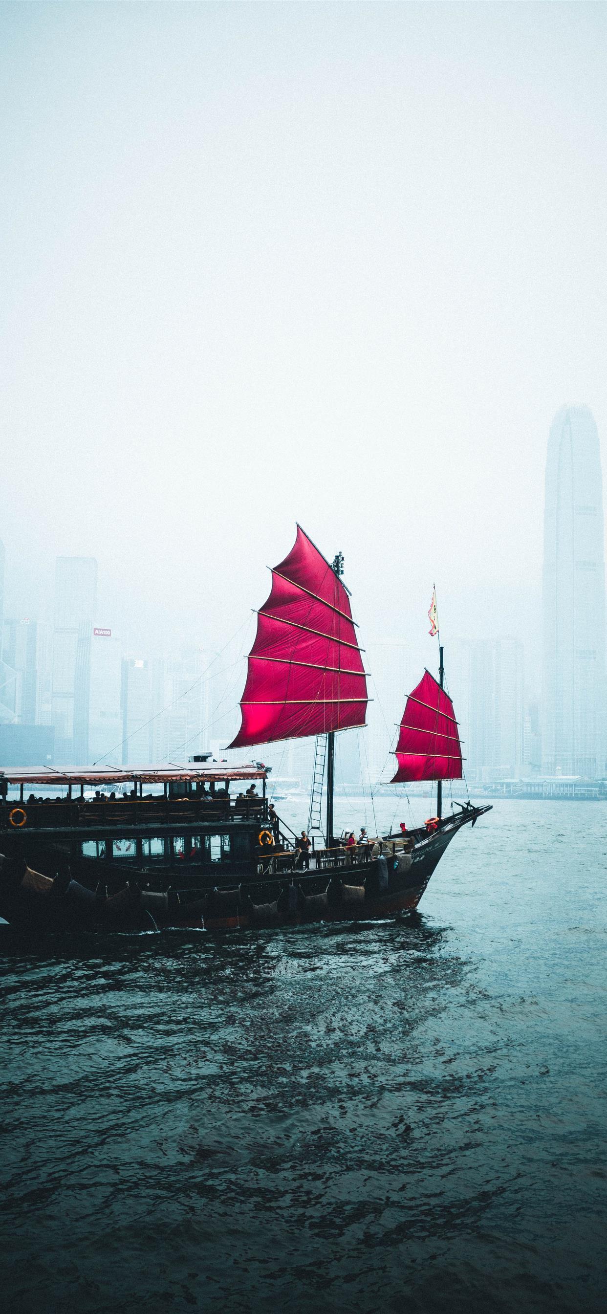 1242x2688 Junk Boats Wallpaper