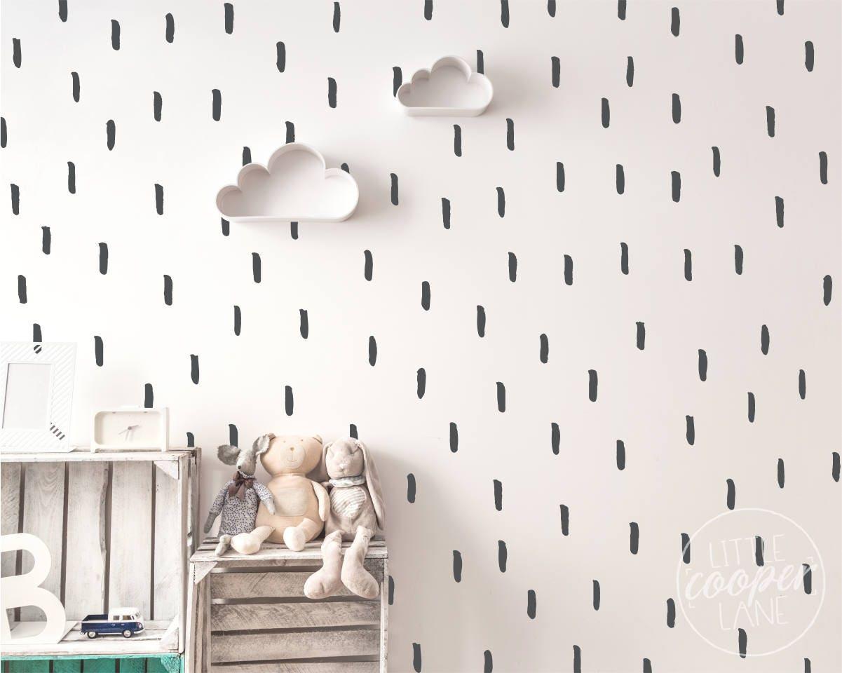 1201x960 Paint Brush Strokes. VINYL Wall Decals. Hand Drawn Stripes Lines Stickers. Wallpaper Alternative. Boys Girls Baby Nursery Kids Room