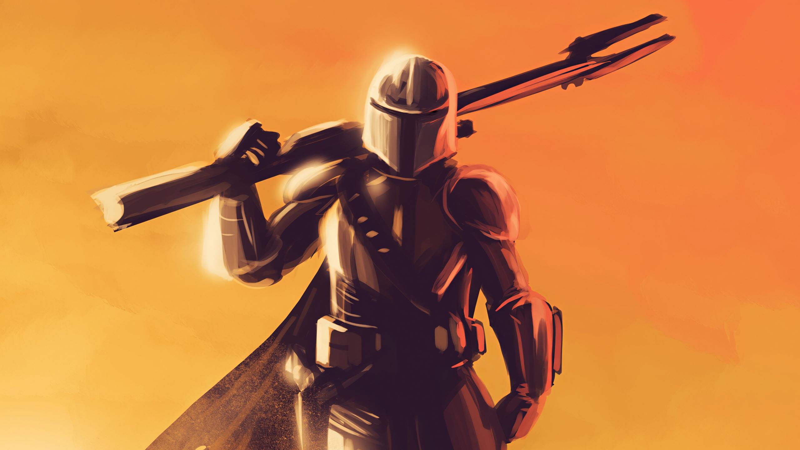 2560x1440 Download 2560x1440 wallpaper artwork, soldier, star wars, the mandalorian, dual wide, widescreen 16: widescreen, 2560x1440 HD image, background, 23609