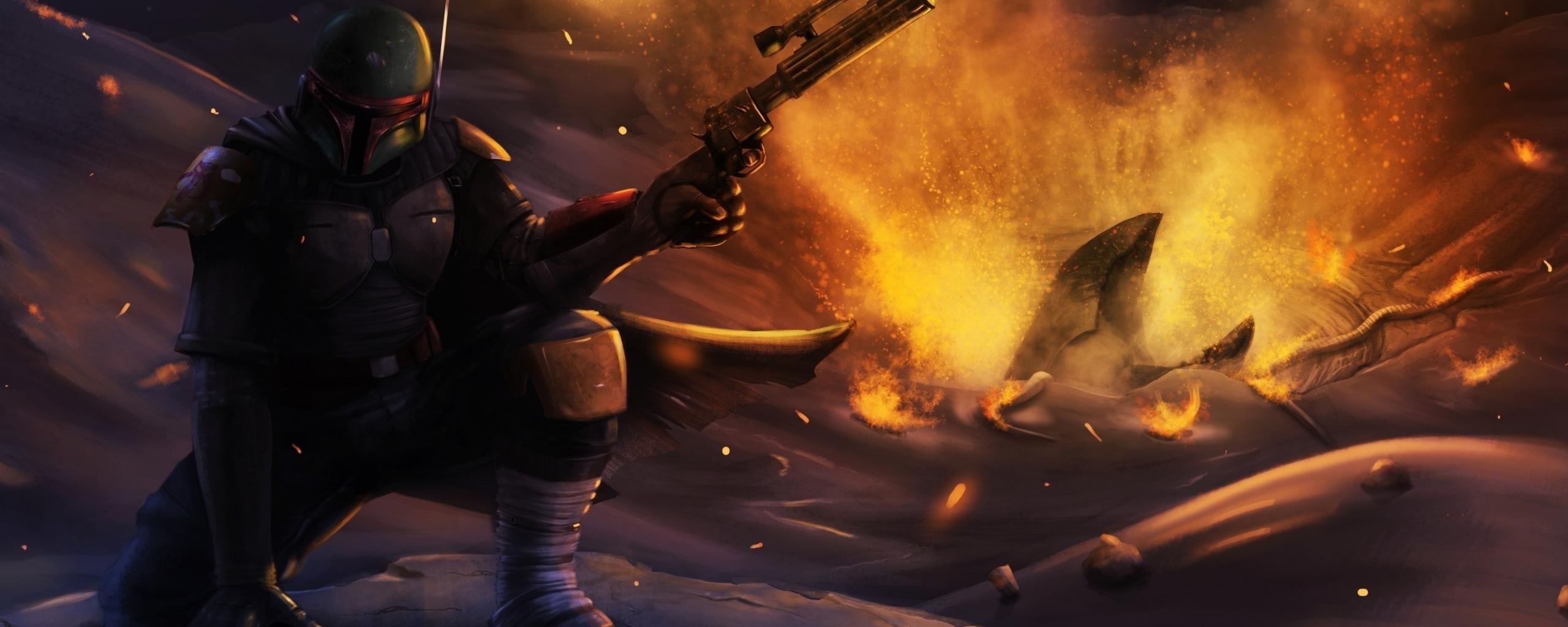 2560x1024 Desktop Wallpaper Boba Fett, Star Wars, Soldier, HD Image, Picture, Background, Daa49e