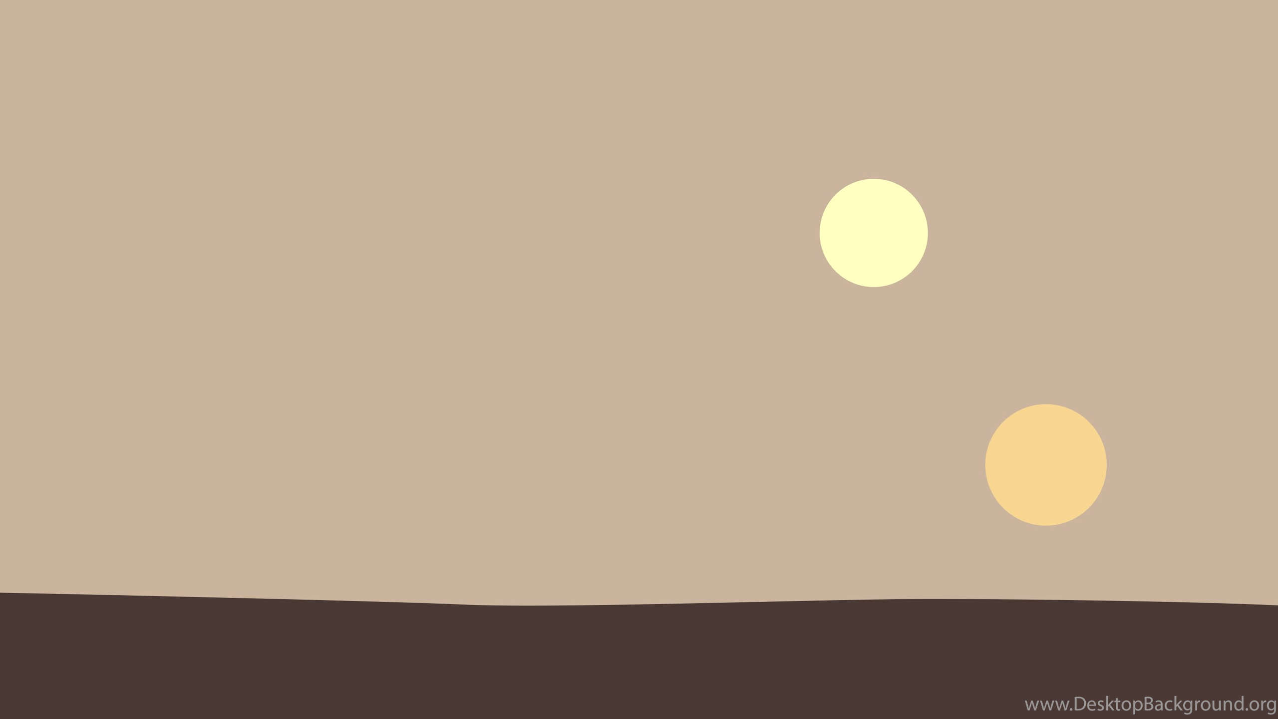 2560x1440 Minimalist Tatooine Wallpaper [2880x1800] : StarWars Desktop Background