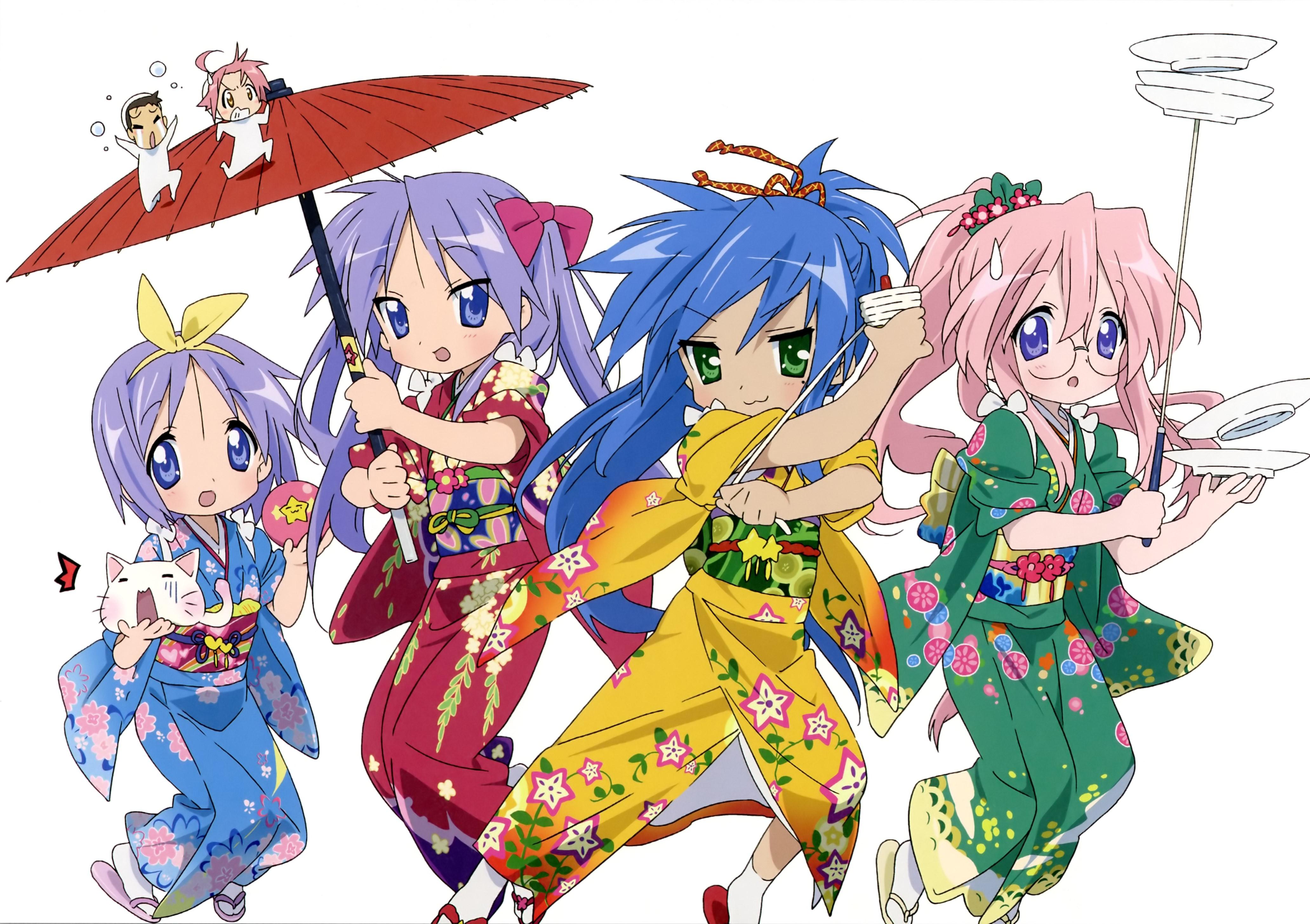 4127x2912 Download Wallpaper, Download 4127x2912 white lucky star hiiragi kagami kimono hiiragi tsukasa takara miyuki kogami akira japanese clothes i Wallpaper –Free Wallpaper Download