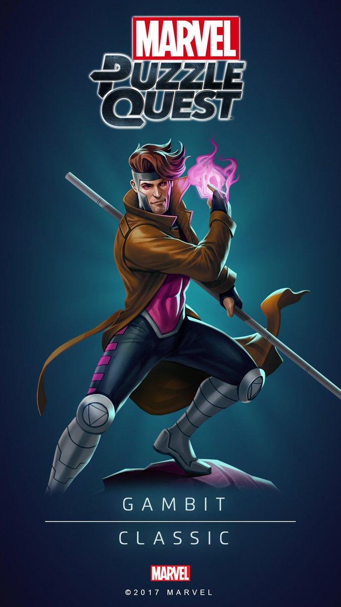 675x1200 Marvel Puzzle Quest your friends with these sweet wallpaper image featuring Gambit for your mobile display! #MarvelPuzzleQuest