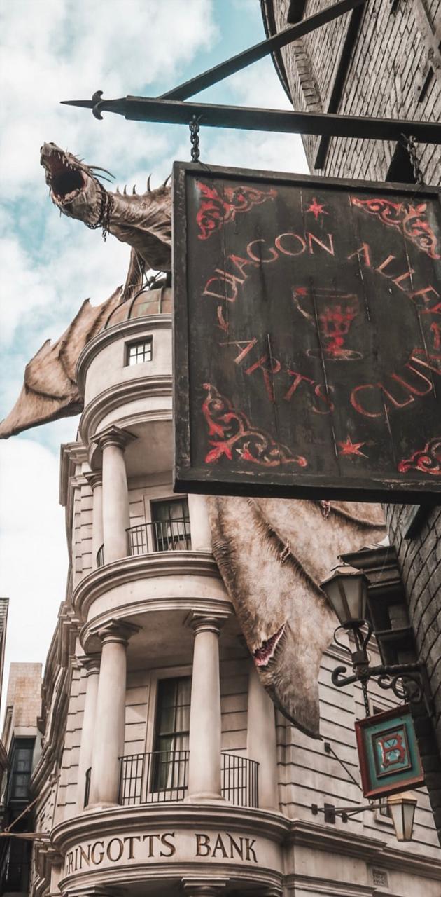 630x1280 Diagon Alley wallpaper
